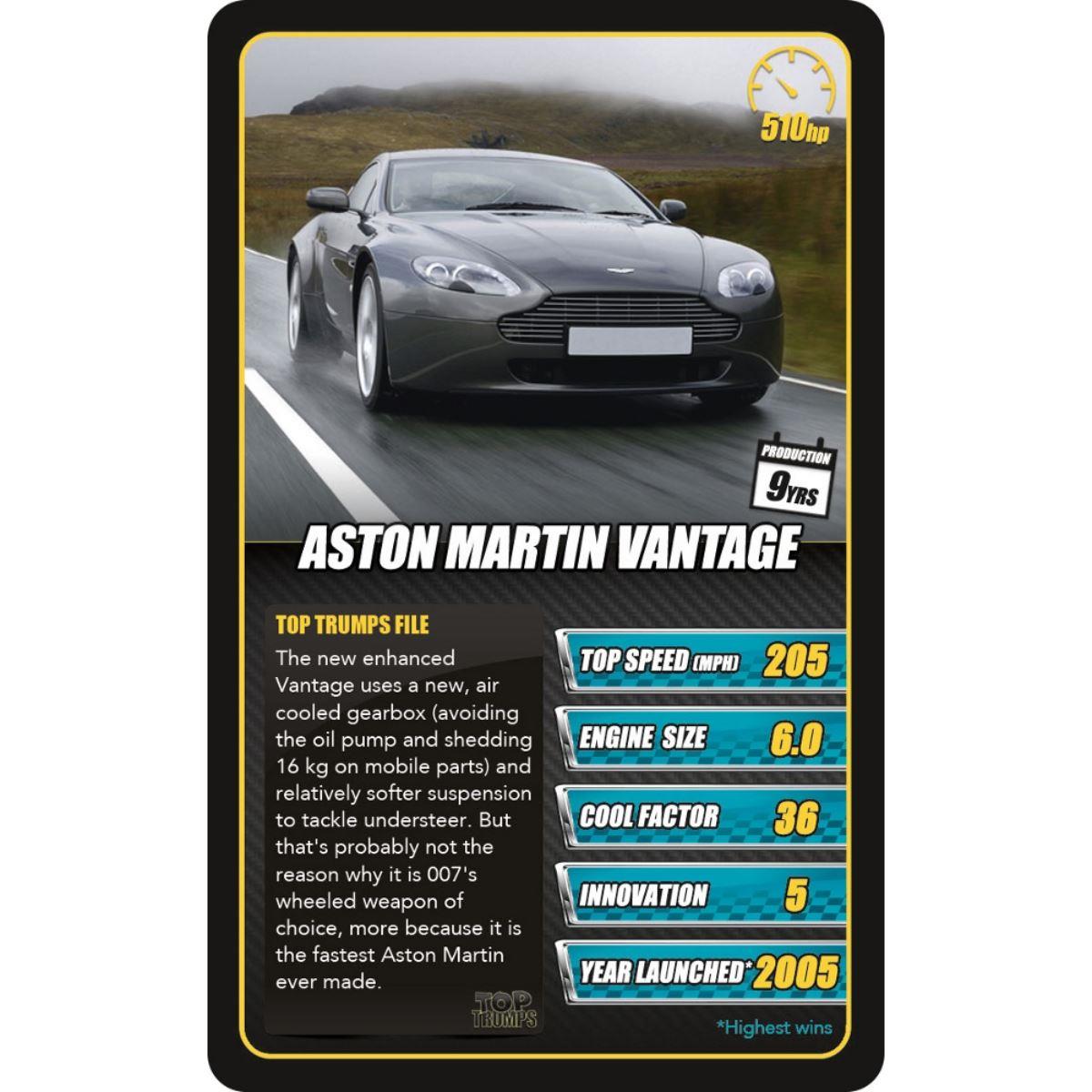 Jeu De Cartes Top Trumps - Sports Cars : Collection De Voitures De Sport Légendaires, Faites Des Duels !