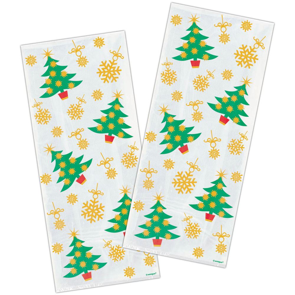 Party Cellophane Bags Cello Loot Gift Bag Sweet Treat Clear Patterned