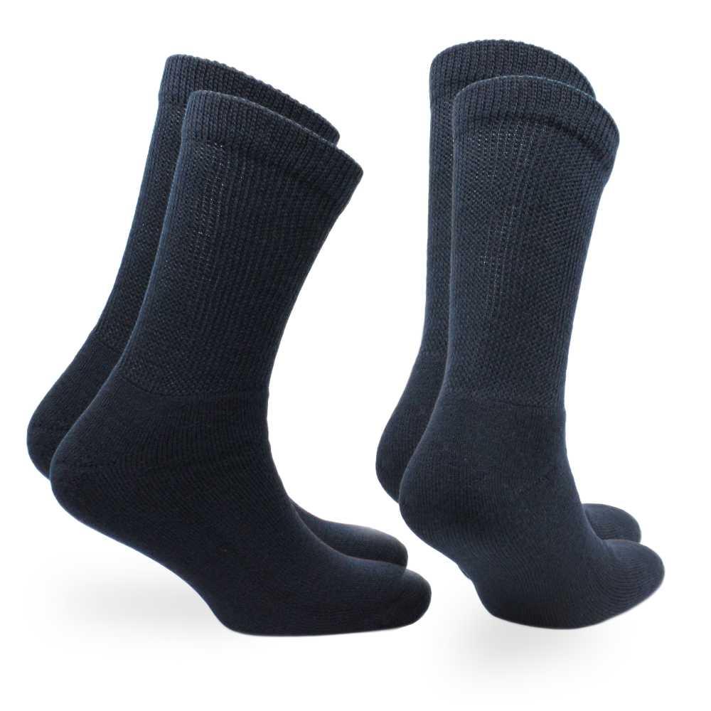 Mens 2 Pairs Fully Cushioned Diabetic Extra Wide Socks Non Binding Soft Tops - Picture 11 of 12
