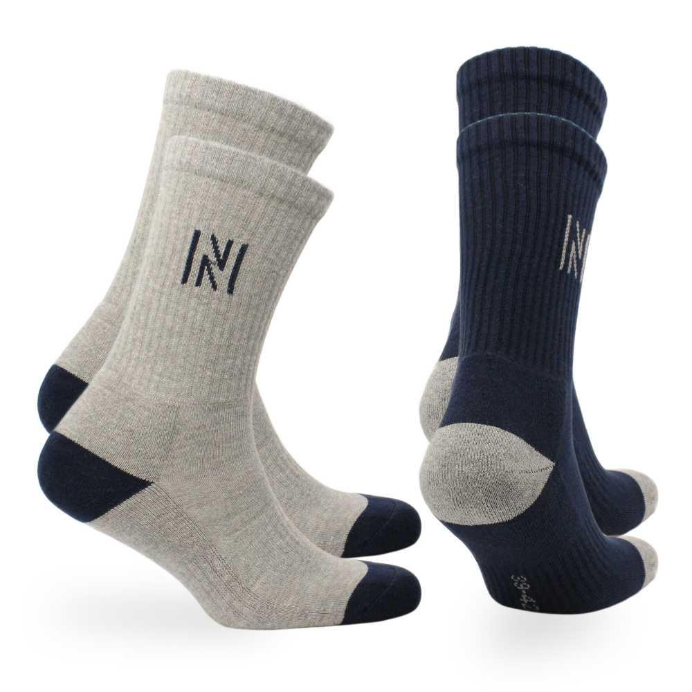 Norfolk 2 Pair Pack Cotton Sports Socks with Zoned Cushioning - Picture 3 of 4