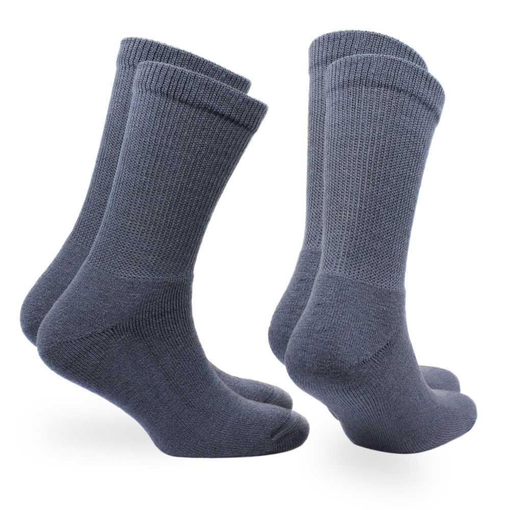 Mens 2 Pairs Fully Cushioned Diabetic Extra Wide Socks Non Binding Soft Tops - Picture 10 of 12