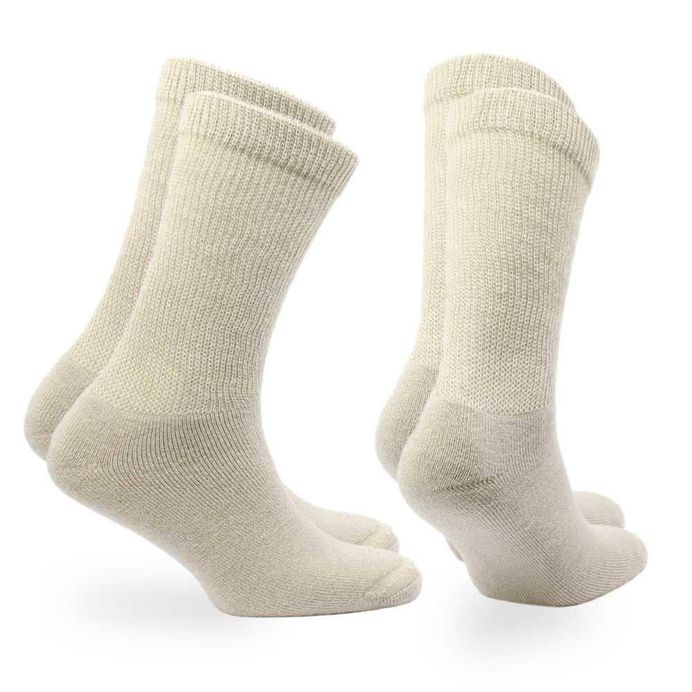 Mens 2 Pairs Fully Cushioned Diabetic Extra Wide Socks Non Binding Soft Tops - Picture 12 of 12