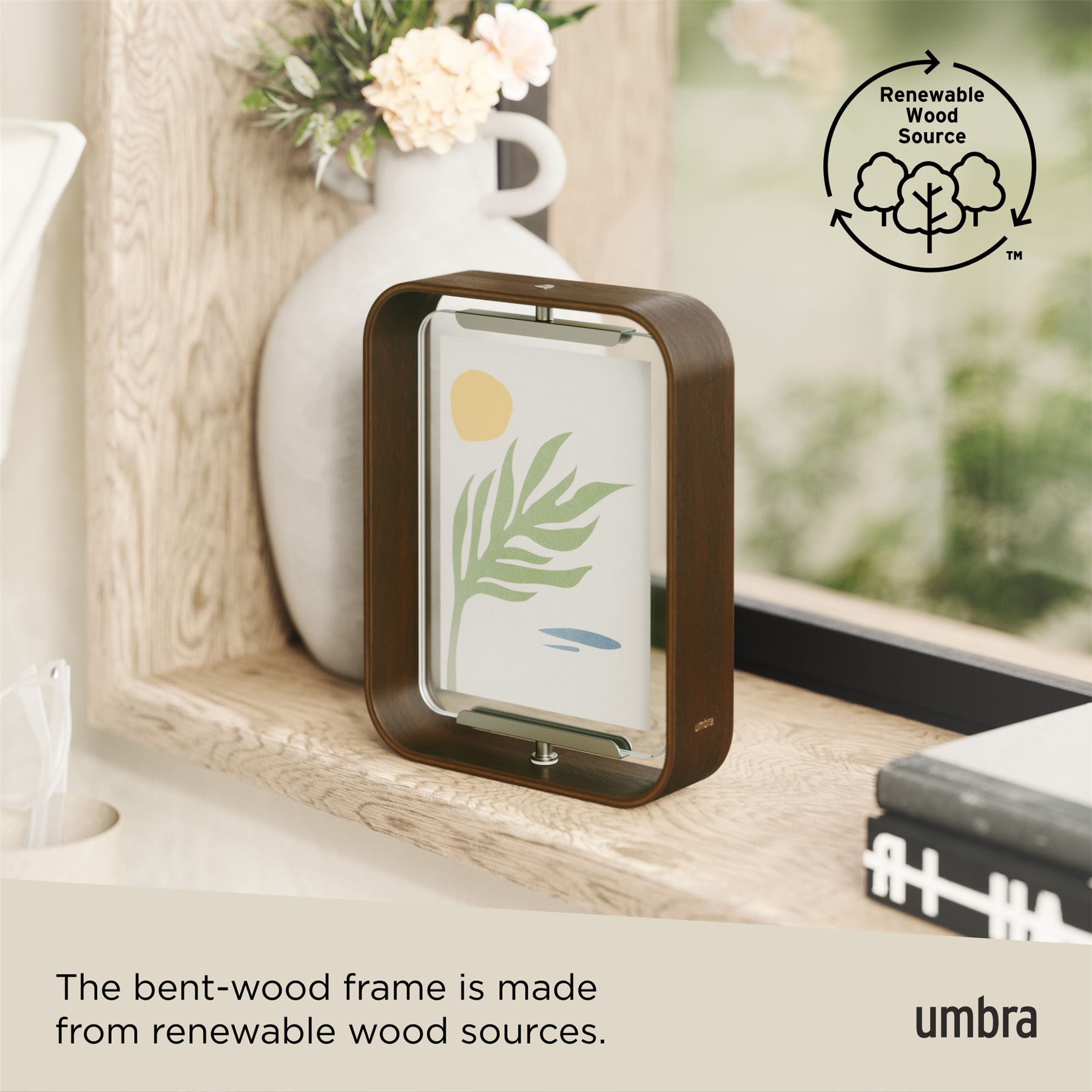 Umbra Bellwood Picture Frame Double Sided Curved Pivoting Picture Frame - Picture 6 of 61