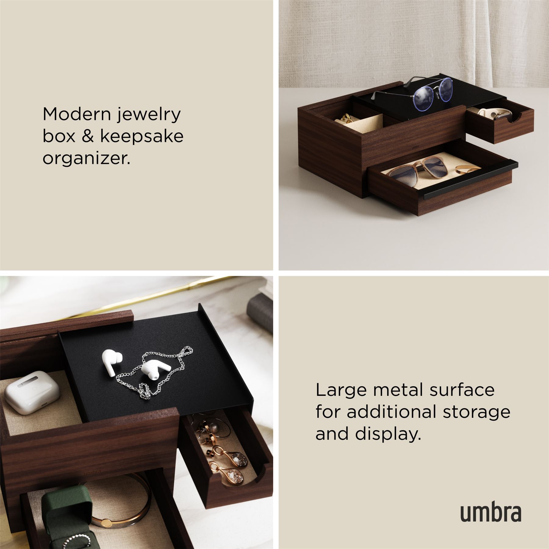 Jewellery Box Umbra Stowit Jewellery Box With Hidden Compartment Storage Box - Picture 11 of 21