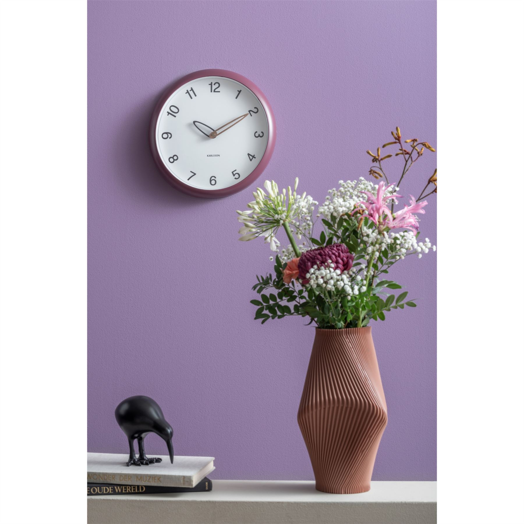 30cm Karlsson Bella Wall Clock Round Silent Non Ticking Wall Clock Home - Picture 15 of 20