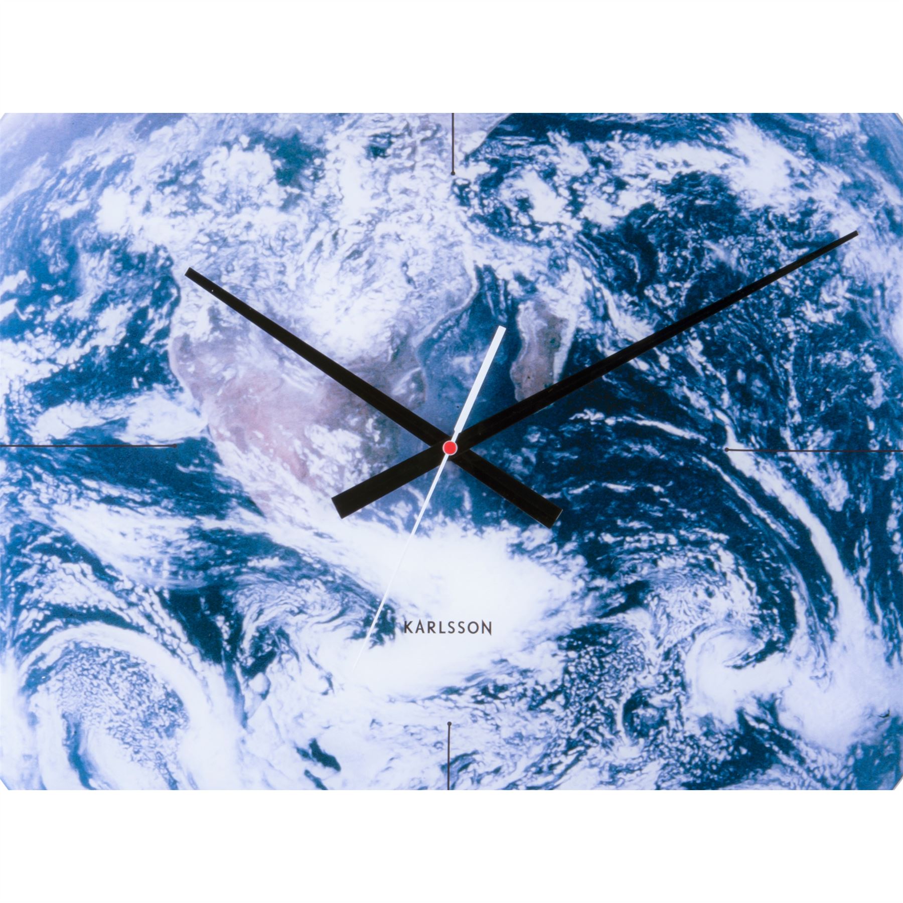 Karlsson Mars / Moon / Earth 60cm Glass Wall Clock Extra Large