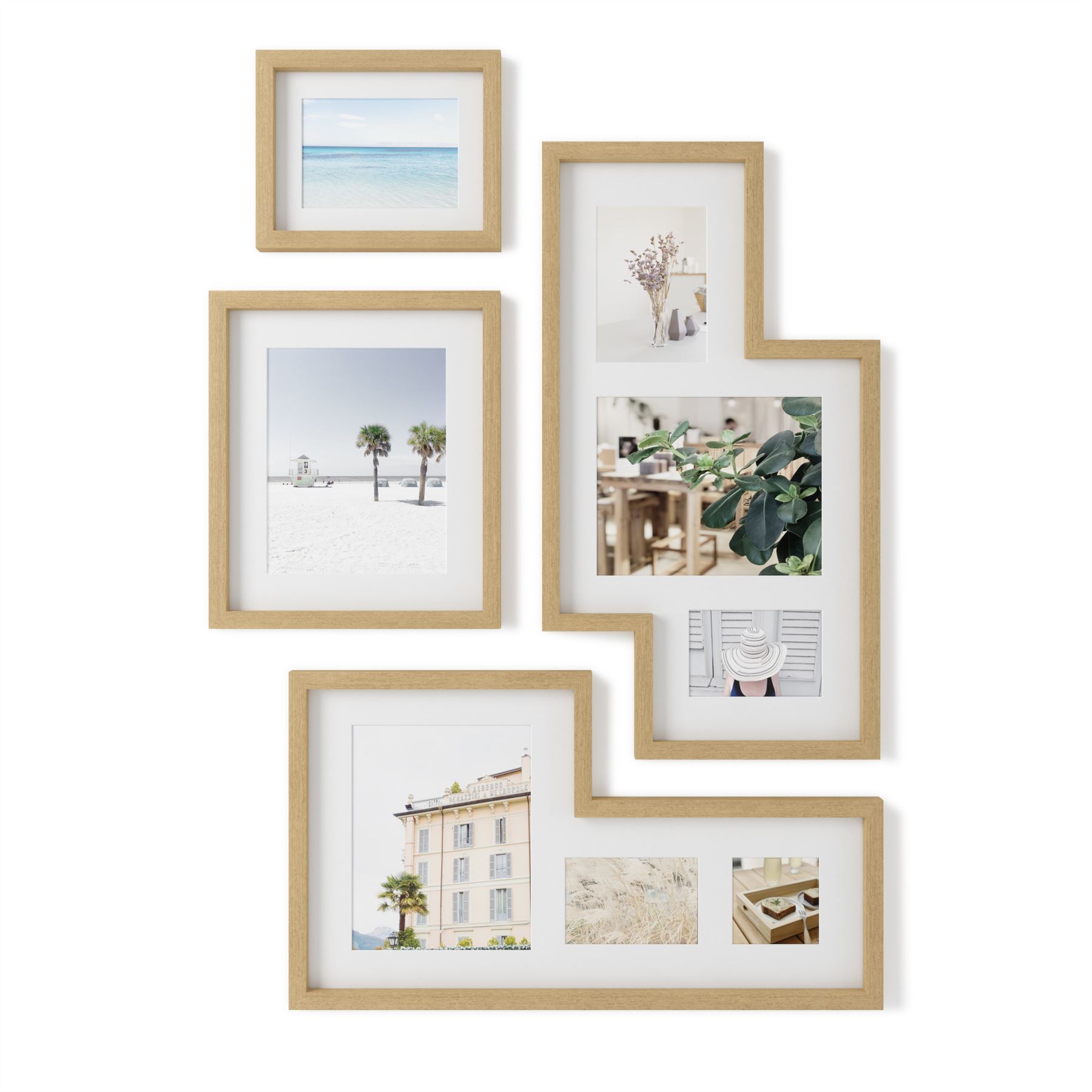 Umbra Mingle Photo Frame Gallery Set of 4 Picture Frame Natural Black Wood - Picture 7 of 12
