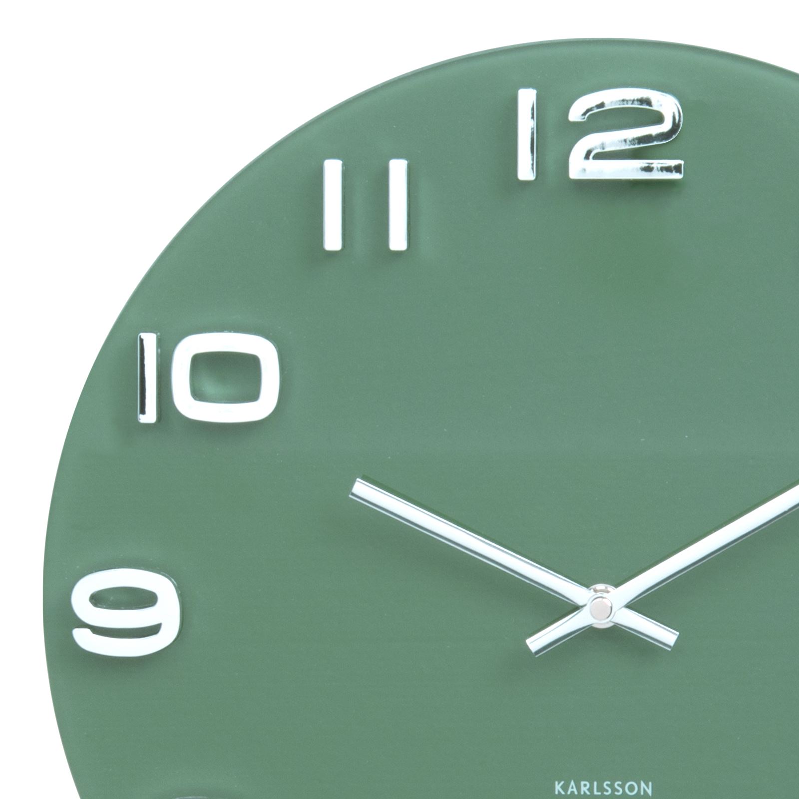 Karlsson 35cm Vintage Glass Wall Clock with 3D Numbers contemporary