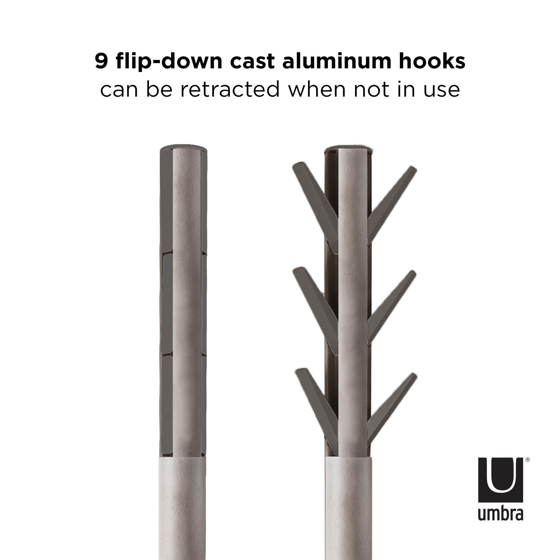 Umbra Flapper Floor Standing Coat Rack Hat Scarf Hallway Cloak Coat Room - Picture 12 of 36
