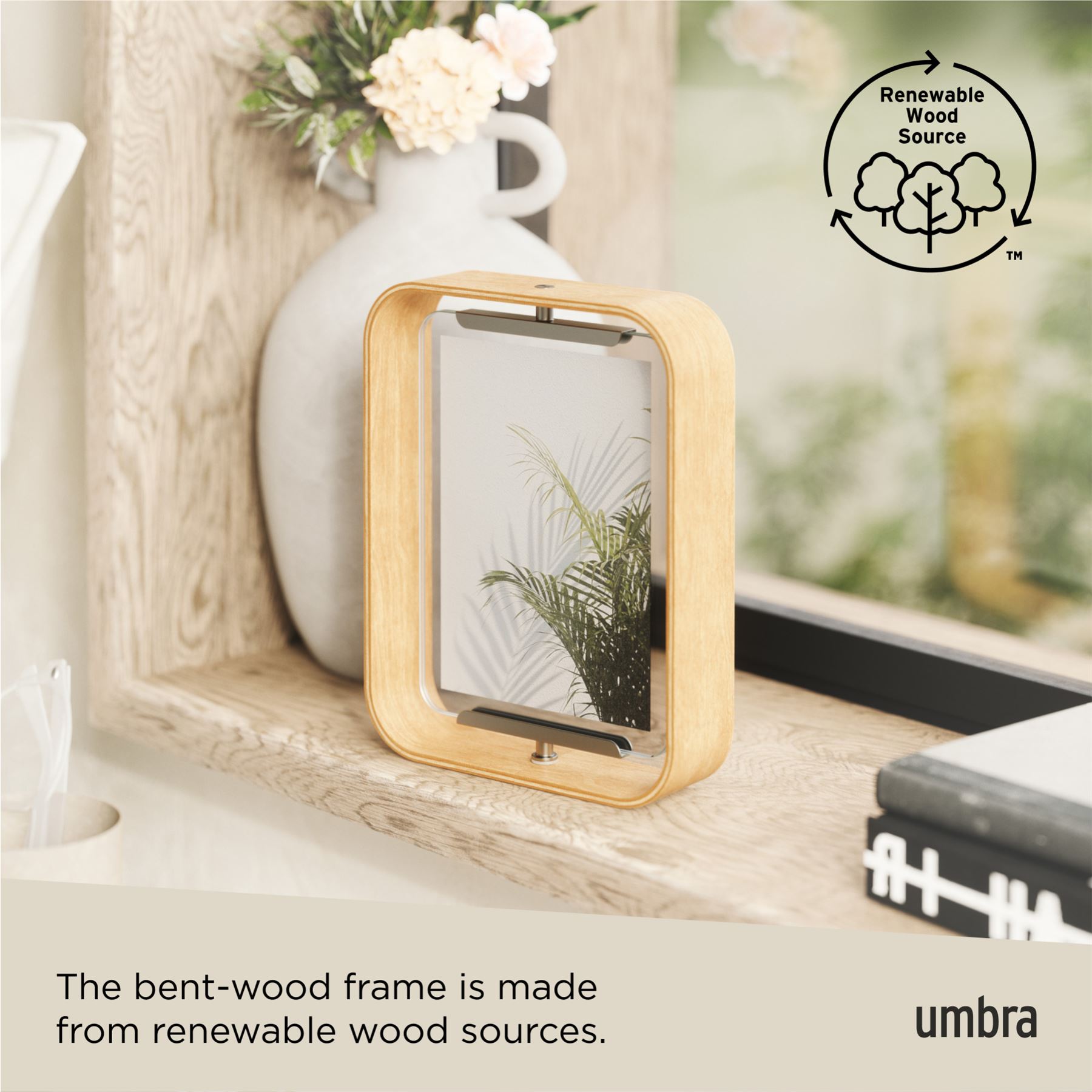 Umbra Bellwood Picture Frame Double Sided Curved Pivoting Picture Frame - Picture 25 of 61