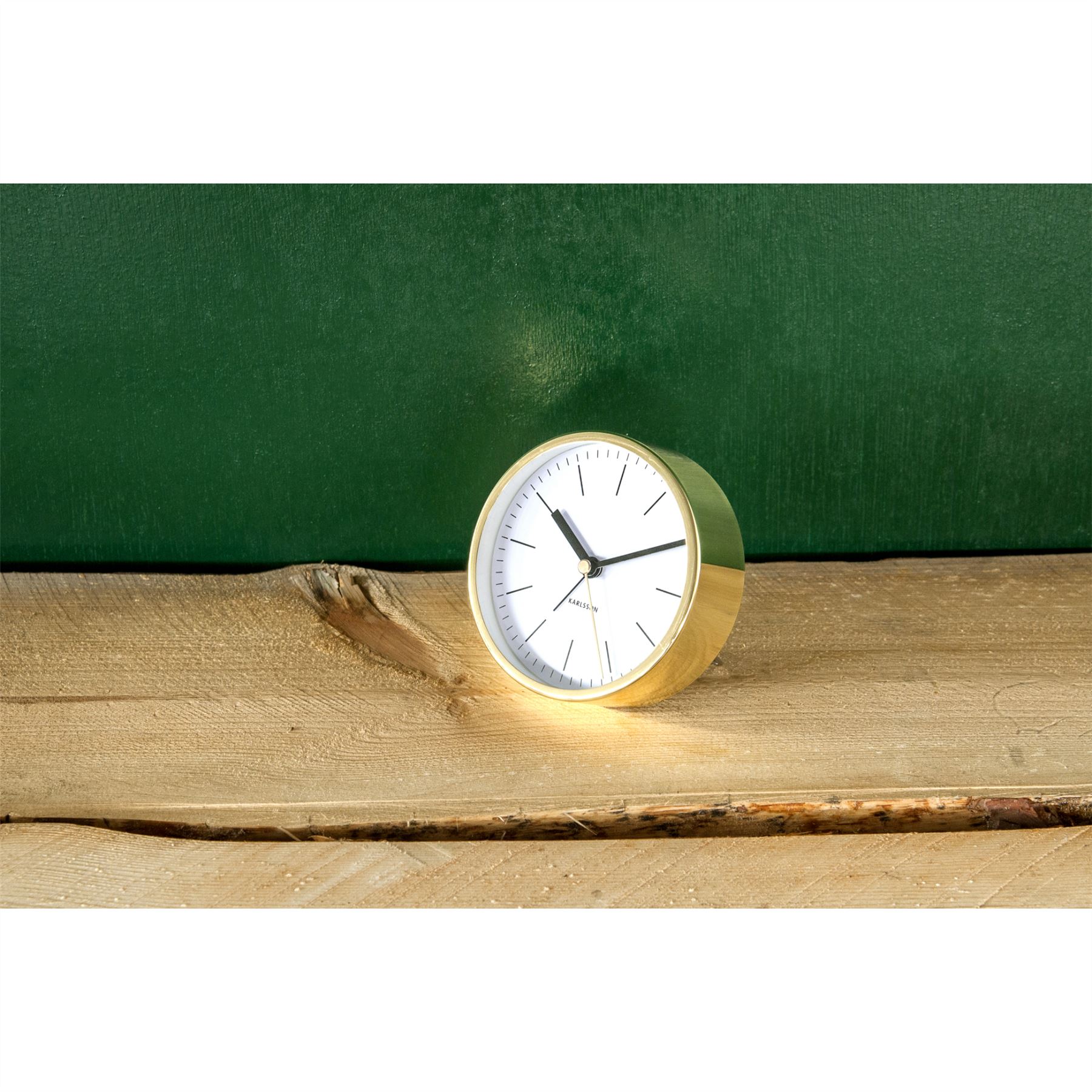 Karlsson Minimal Face with Copper Surround 10cm Silent Alarm Clock eBay