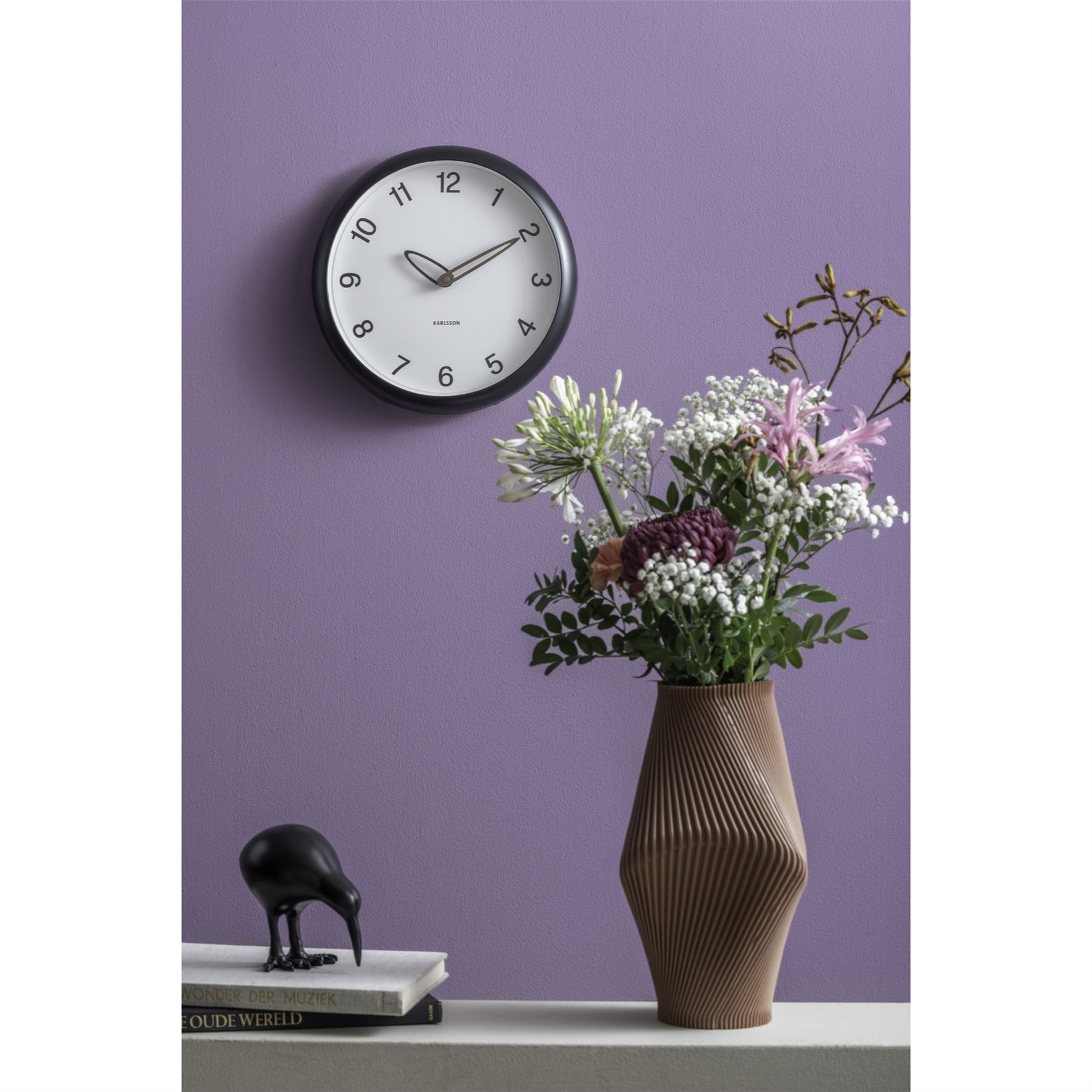 30cm Karlsson Bella Wall Clock Round Silent Non Ticking Wall Clock Home - Picture 6 of 20