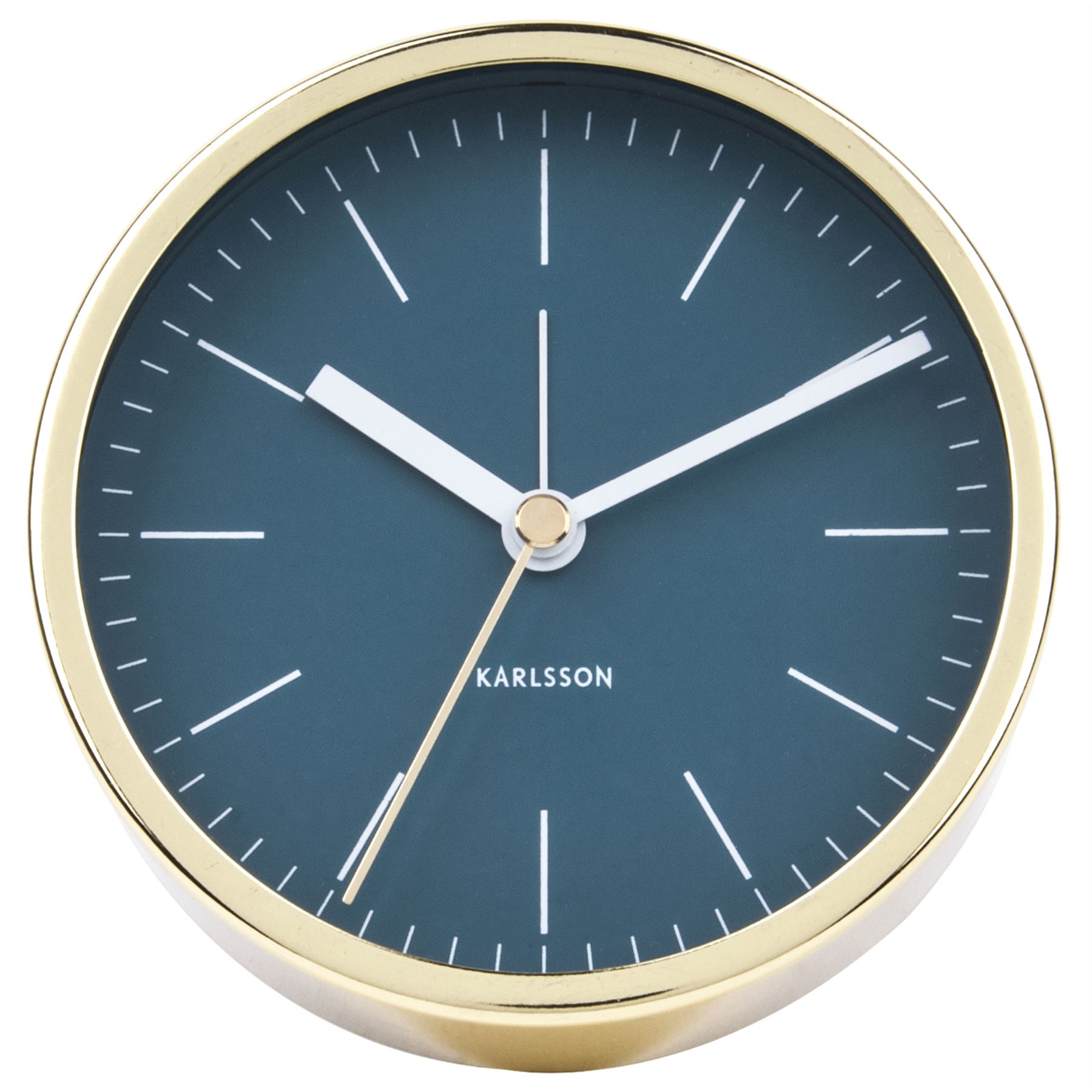 Karlsson Minimal Face with Copper Surround 10cm Silent Alarm Clock eBay