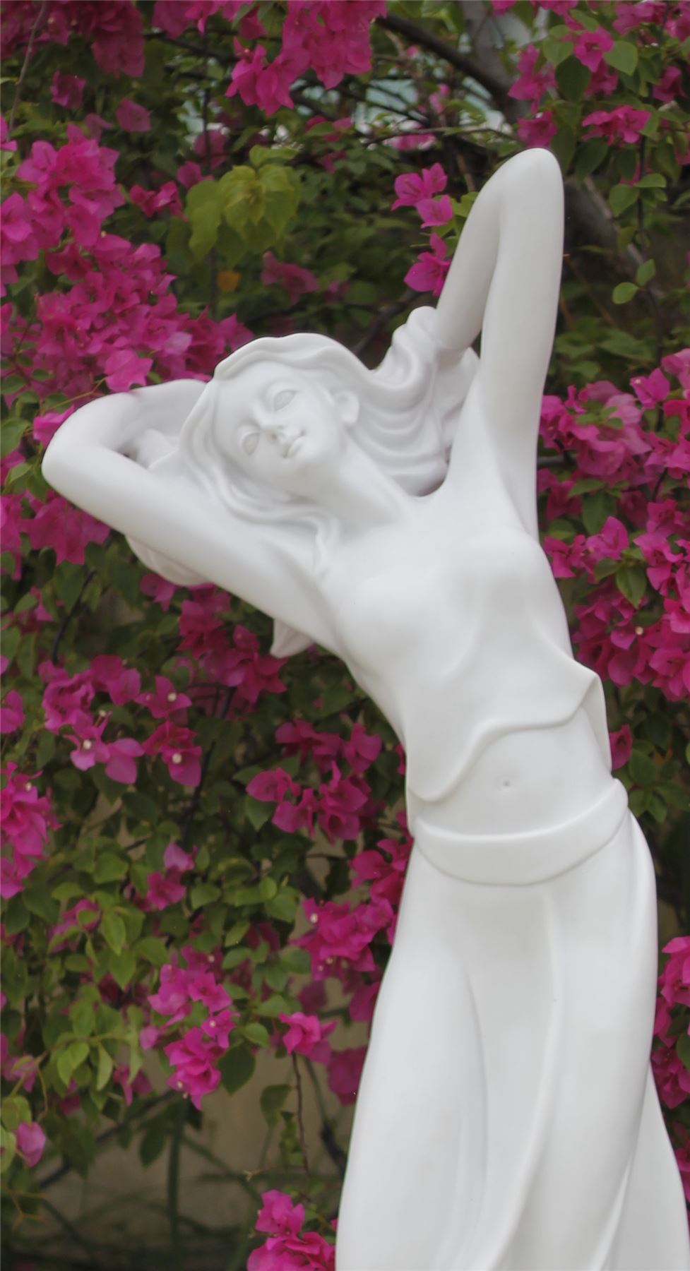 Dinova Poppy White Poly Marble Statue Sculpture Lawn Ornament Garden eBay