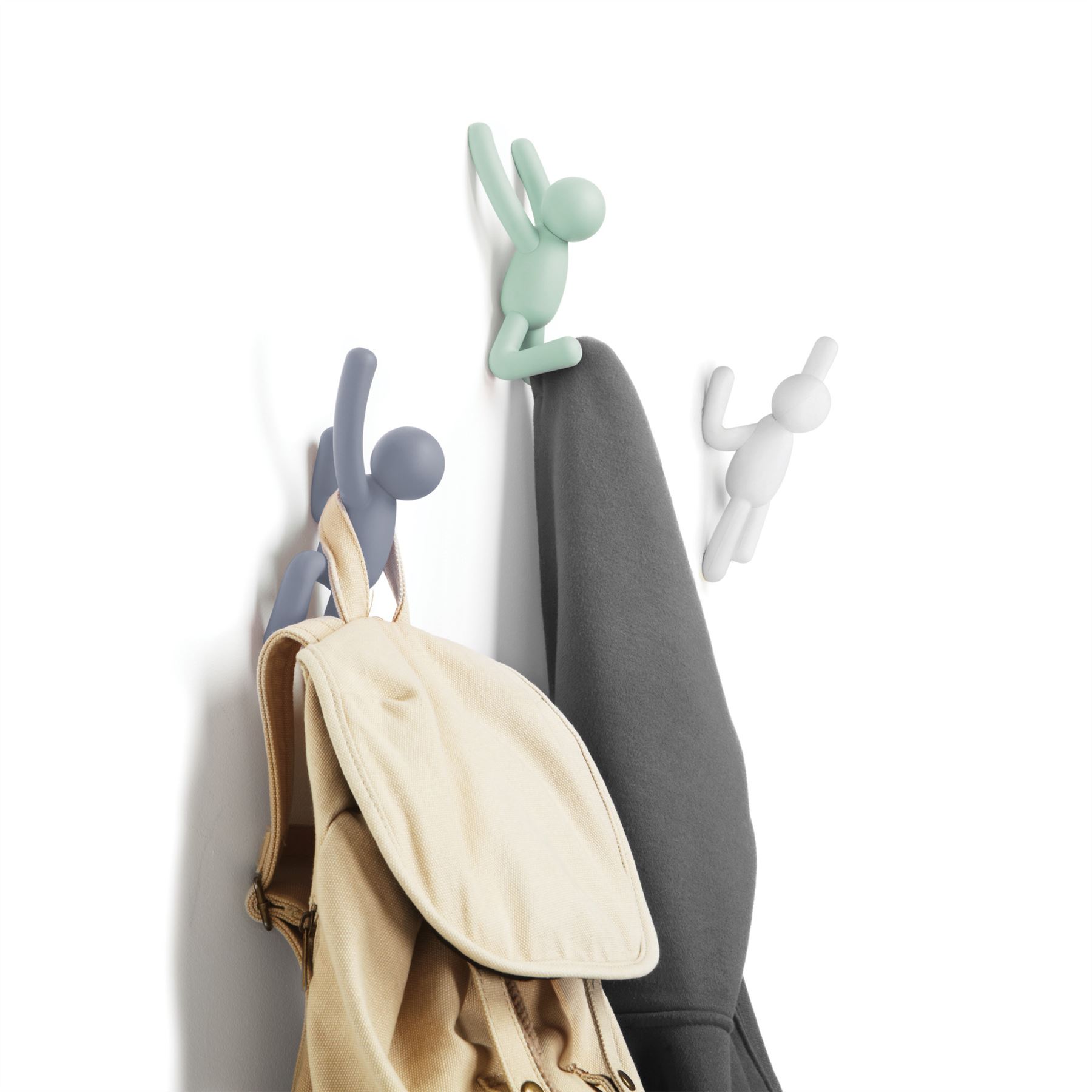 Umbra Buddy 3 Hooks Coat Clothes Holder Rack Hook Wall Hanger - Picture 12 of 30