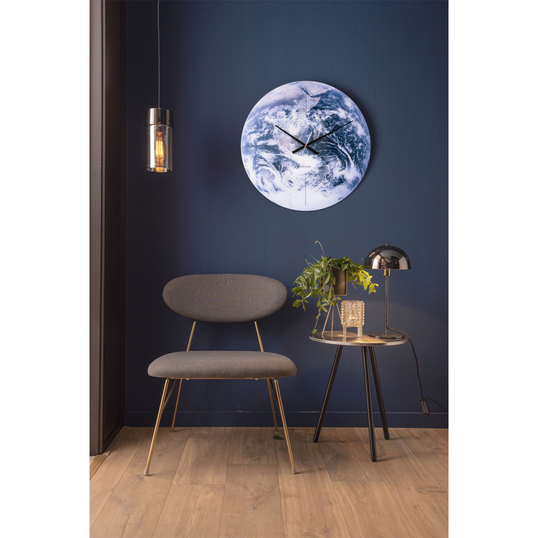 Karlsson Mars / Moon / Earth 60cm Glass Wall Clock Extra Large