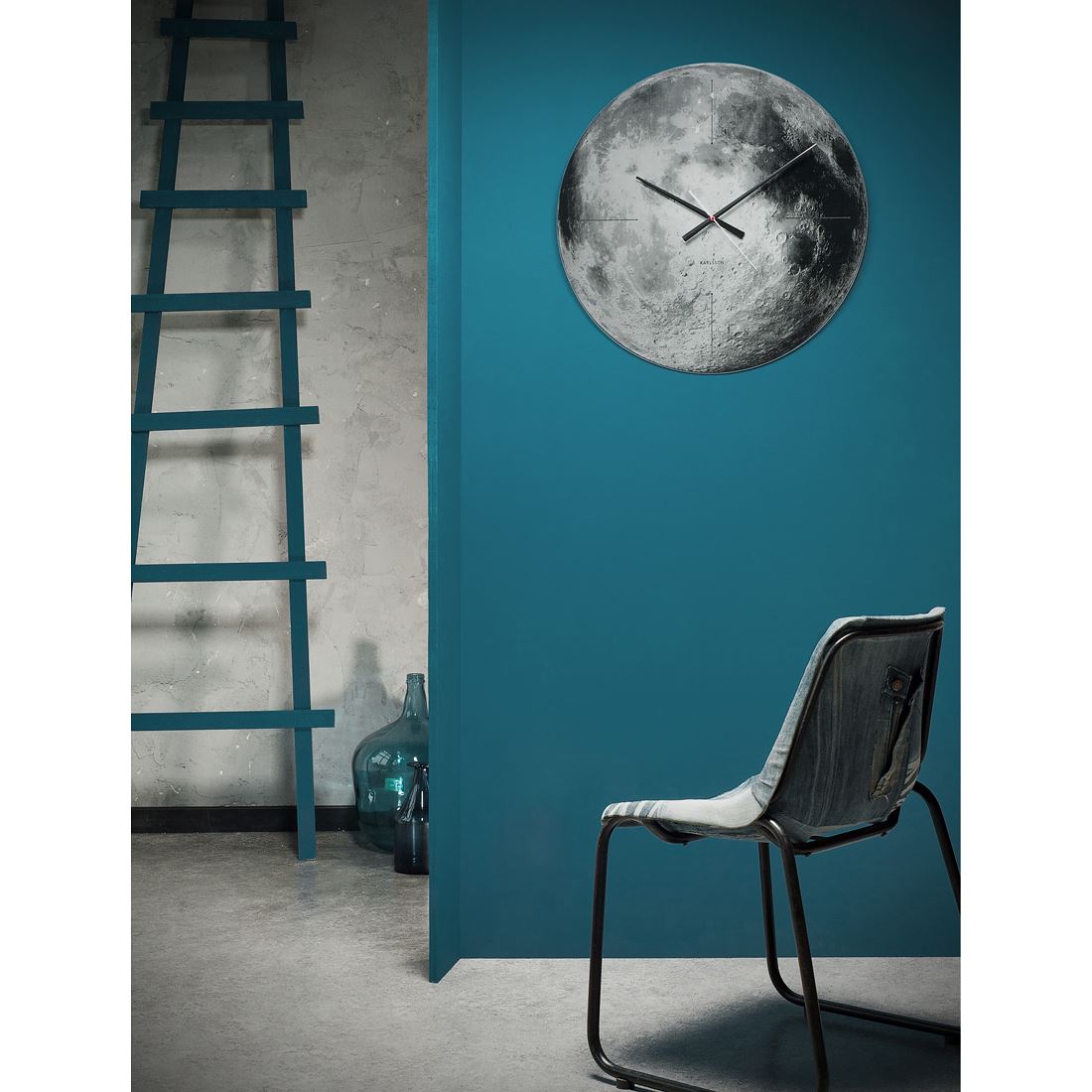 Karlsson Mars / Moon / Earth 60cm Glass Wall Clock Extra Large