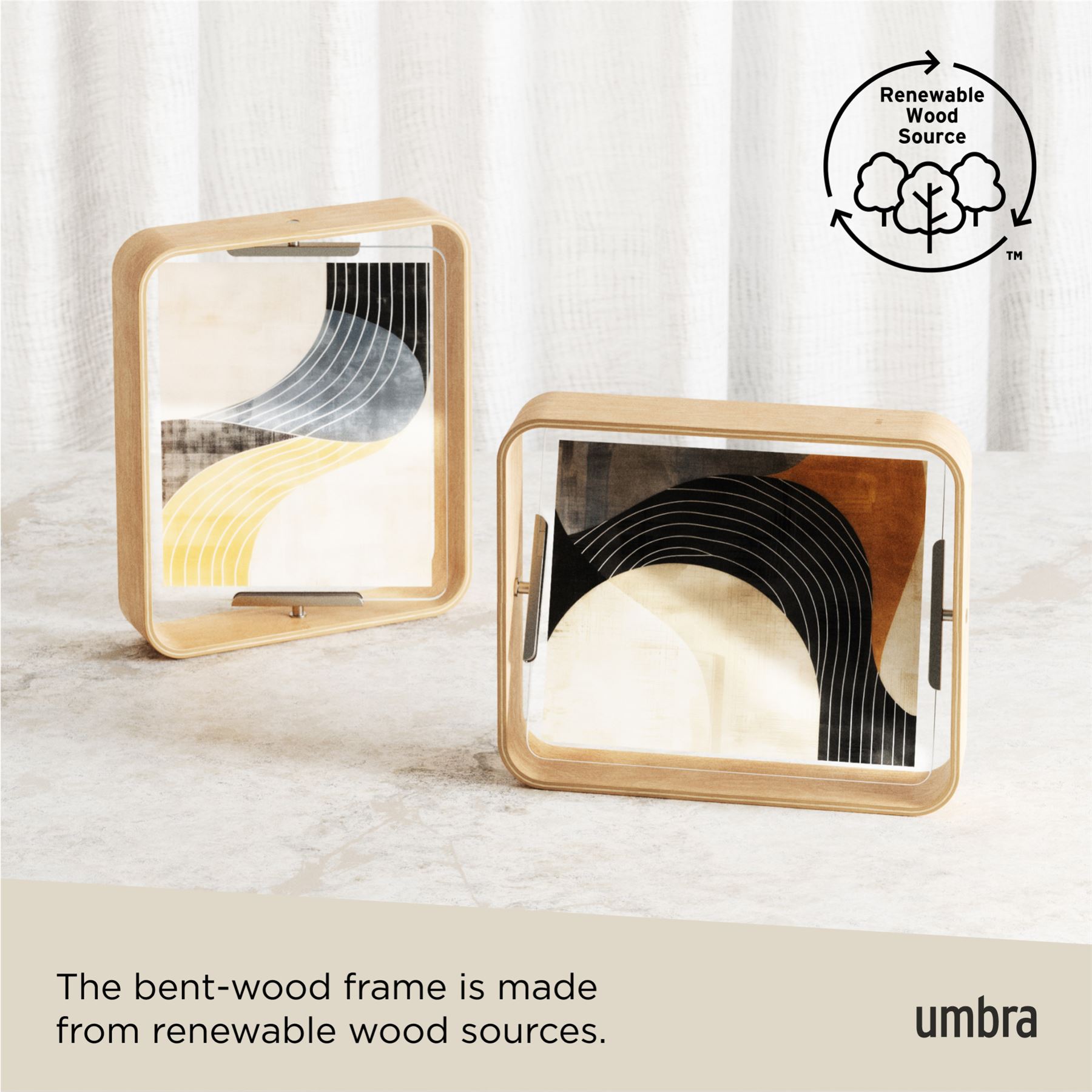Umbra Bellwood Picture Frame Double Sided Curved Pivoting Picture Frame - Picture 57 of 61