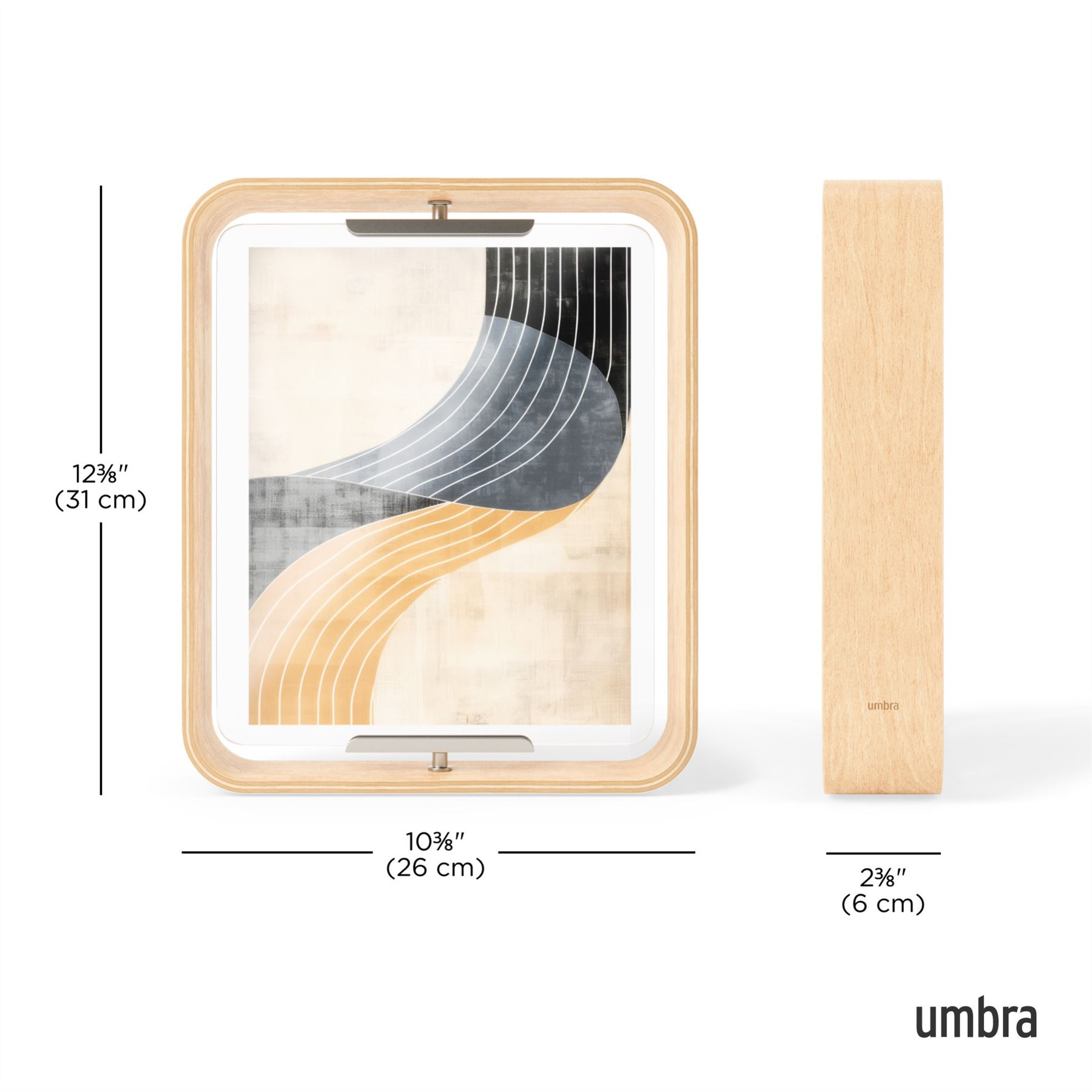 Umbra Bellwood Picture Frame Double Sided Curved Pivoting Picture Frame - Picture 61 of 61