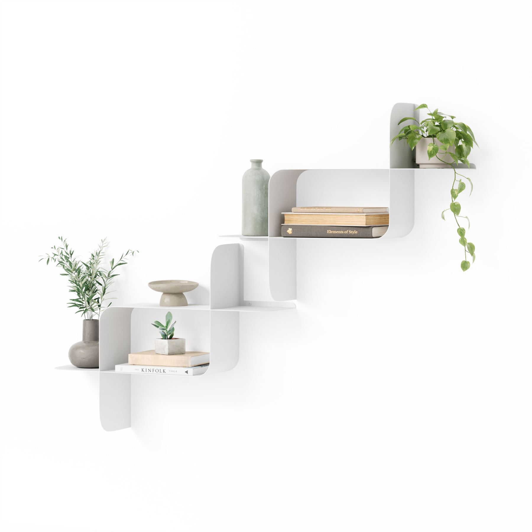 Umbra Montage Metal Shelf 2Pk Display Shelves Geometric Metal Shelves - Picture 12 of 21