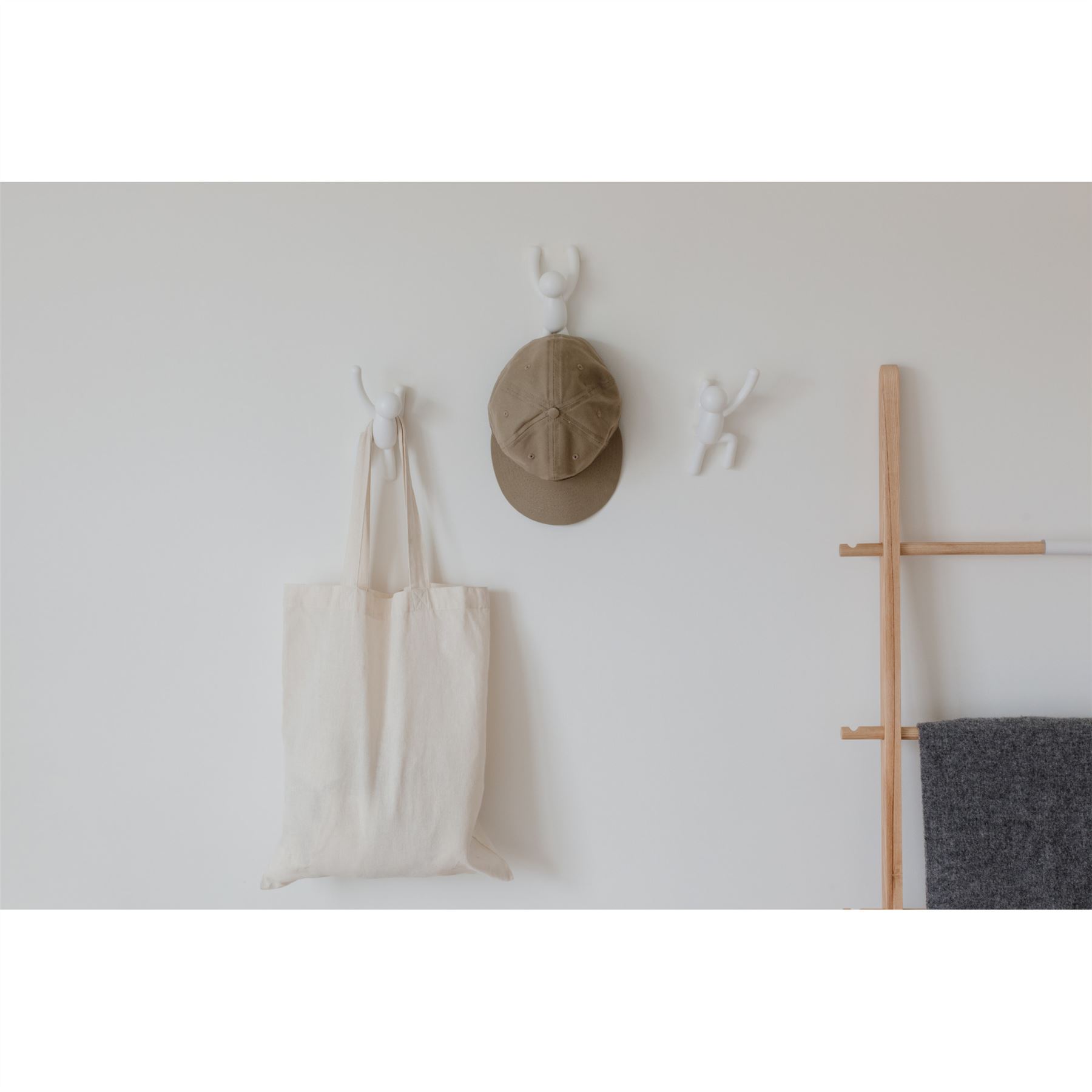 Umbra Buddy 3 Hooks Coat Clothes Holder Rack Hook Wall Hanger - Picture 30 of 30