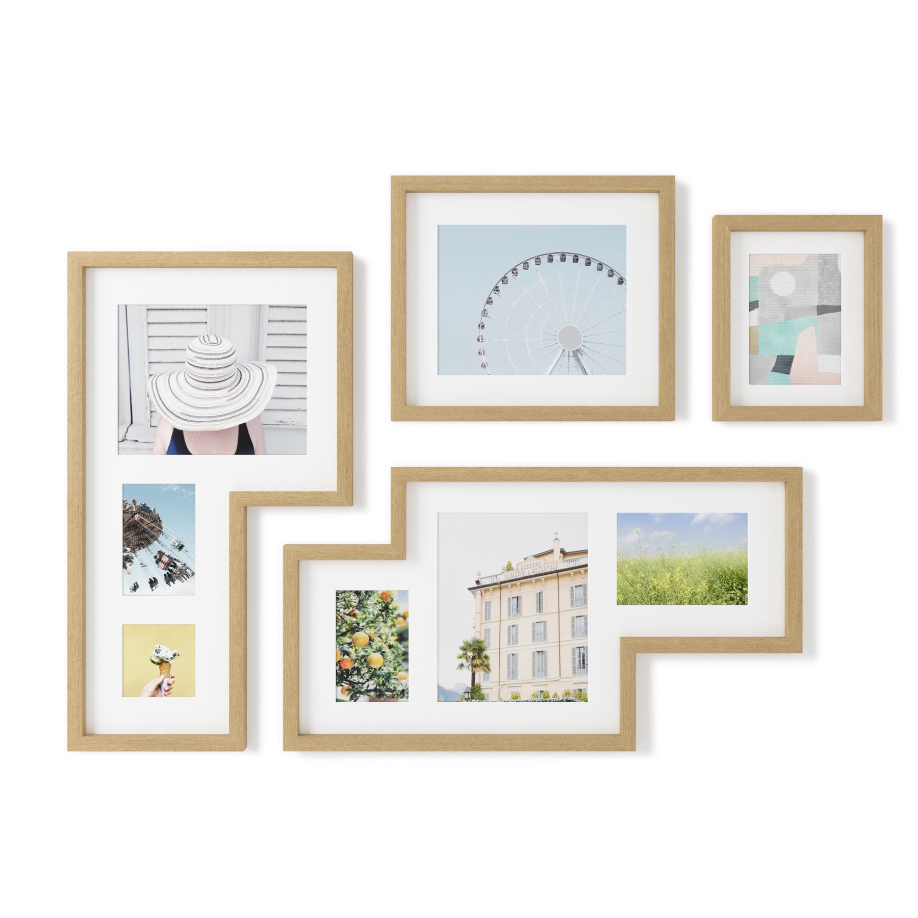 Umbra Mingle Photo Frame Gallery Set of 4 Picture Frame Natural Black Wood - Picture 12 of 12