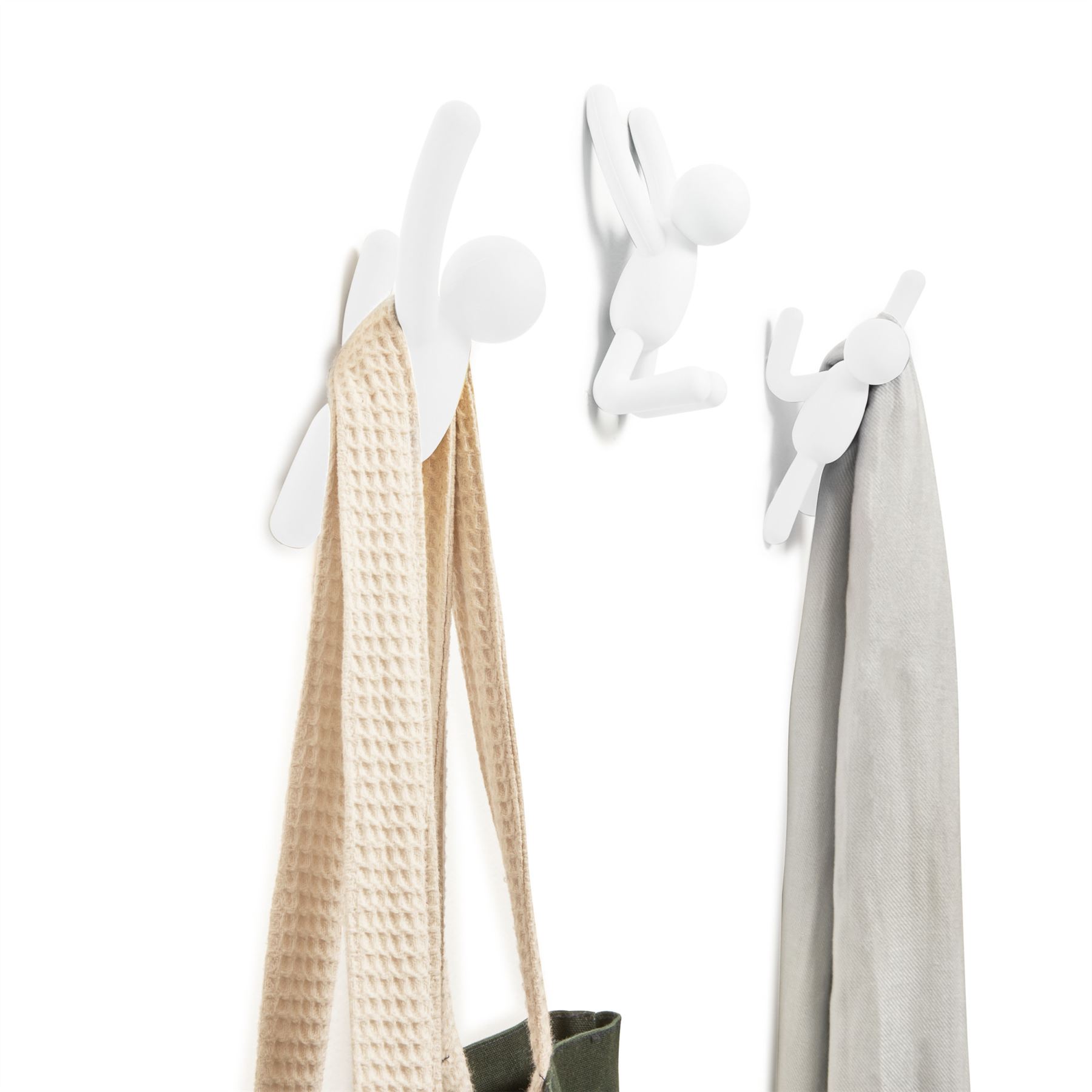 Umbra Buddy 3 Hooks Coat Clothes Holder Rack Hook Wall Hanger - Picture 28 of 30