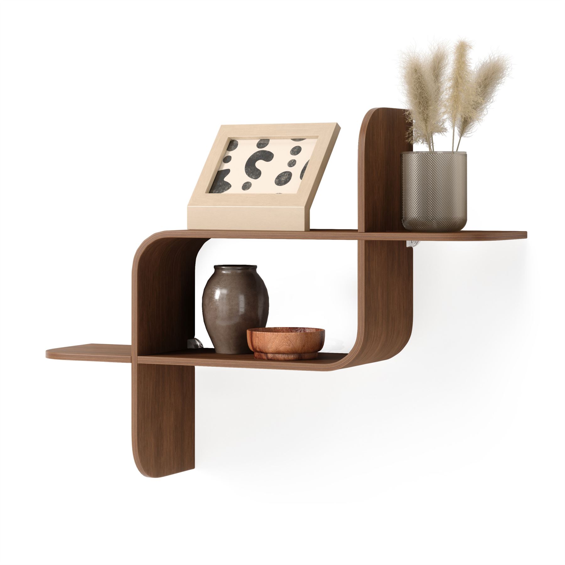 Floating Wall Shelf Umbra Montage Shelf Geometric Wooden Floating Shelf - Picture 13 of 45