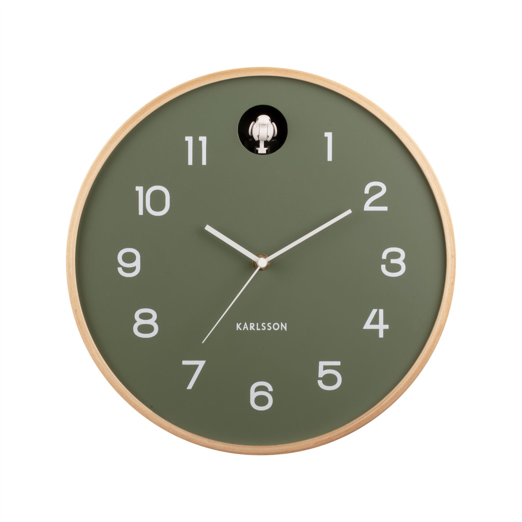 Karlsson Natural Cuckoo 32cm Wall clock Birchwood Frame Battery Powered - Picture 6 of 15