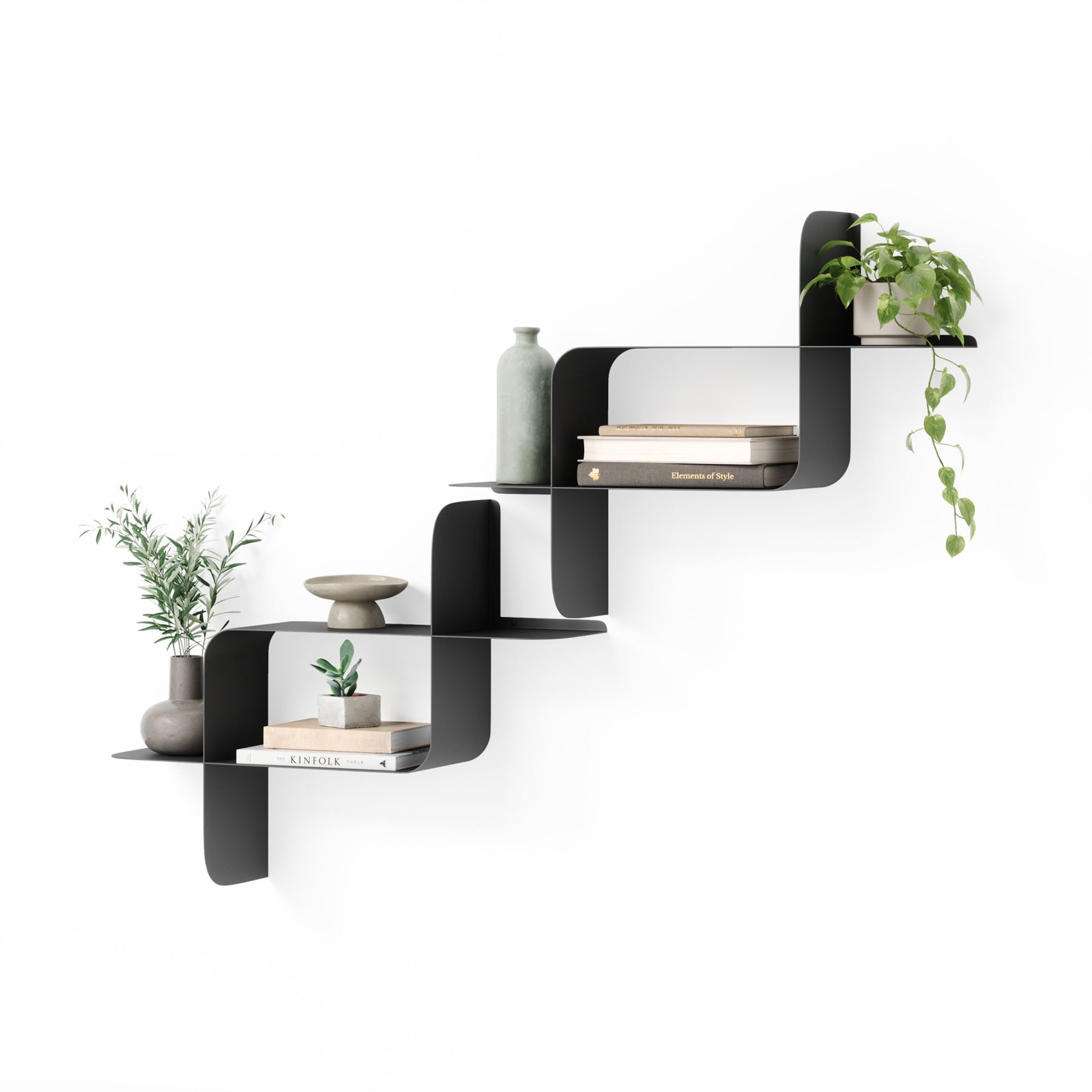 Umbra Montage Metal Shelf 2Pk Display Shelves Geometric Metal Shelves - Picture 2 of 21