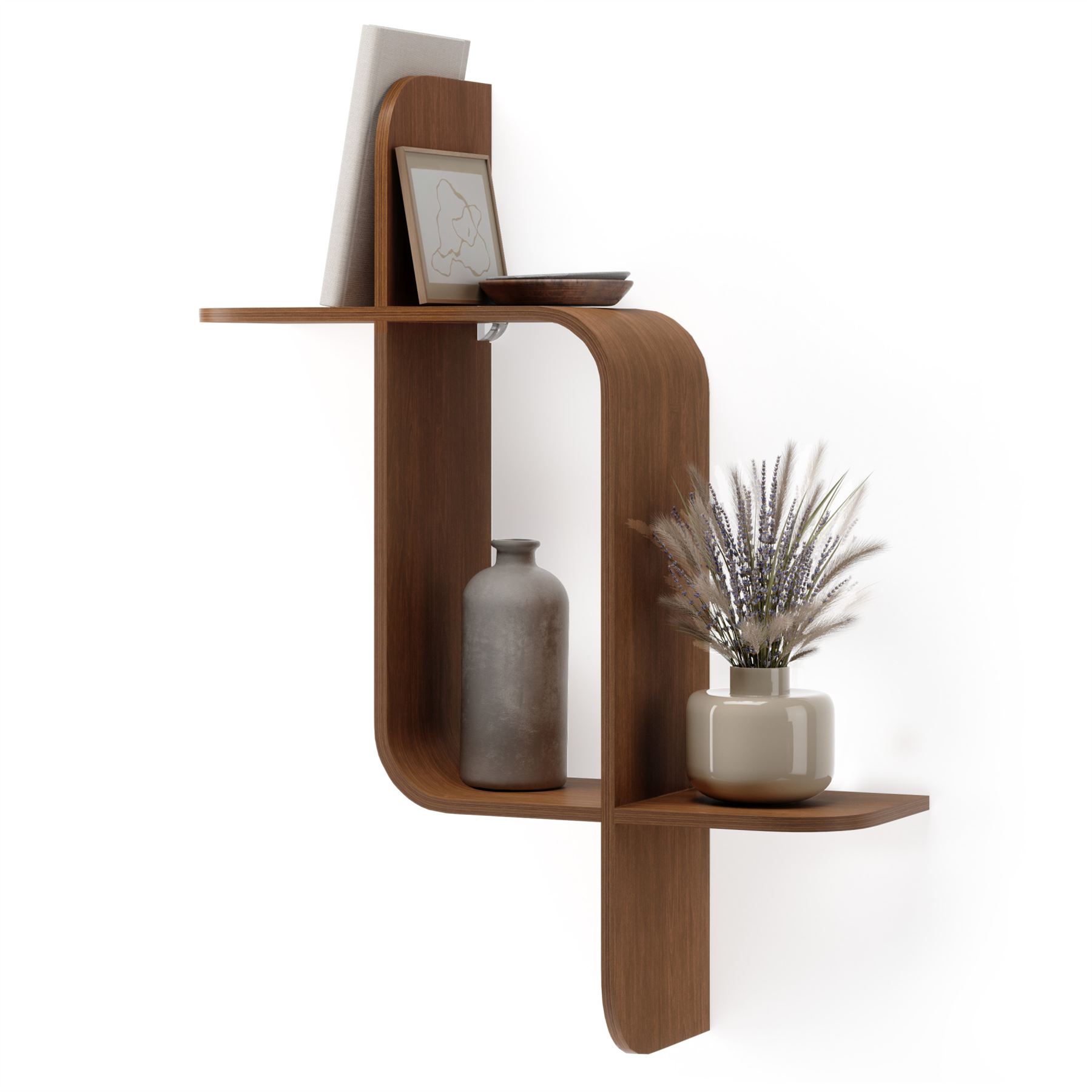 Floating Wall Shelf Umbra Montage Shelf Geometric Wooden Floating Shelf - Picture 21 of 45