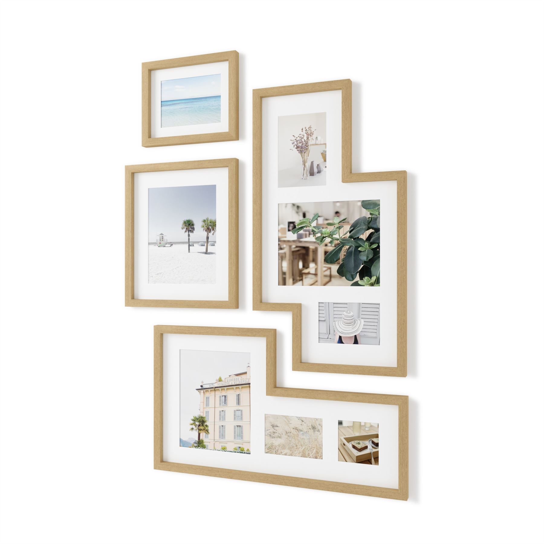Umbra Mingle Photo Frame Gallery Set of 4 Picture Frame Natural Black Wood - Picture 11 of 12