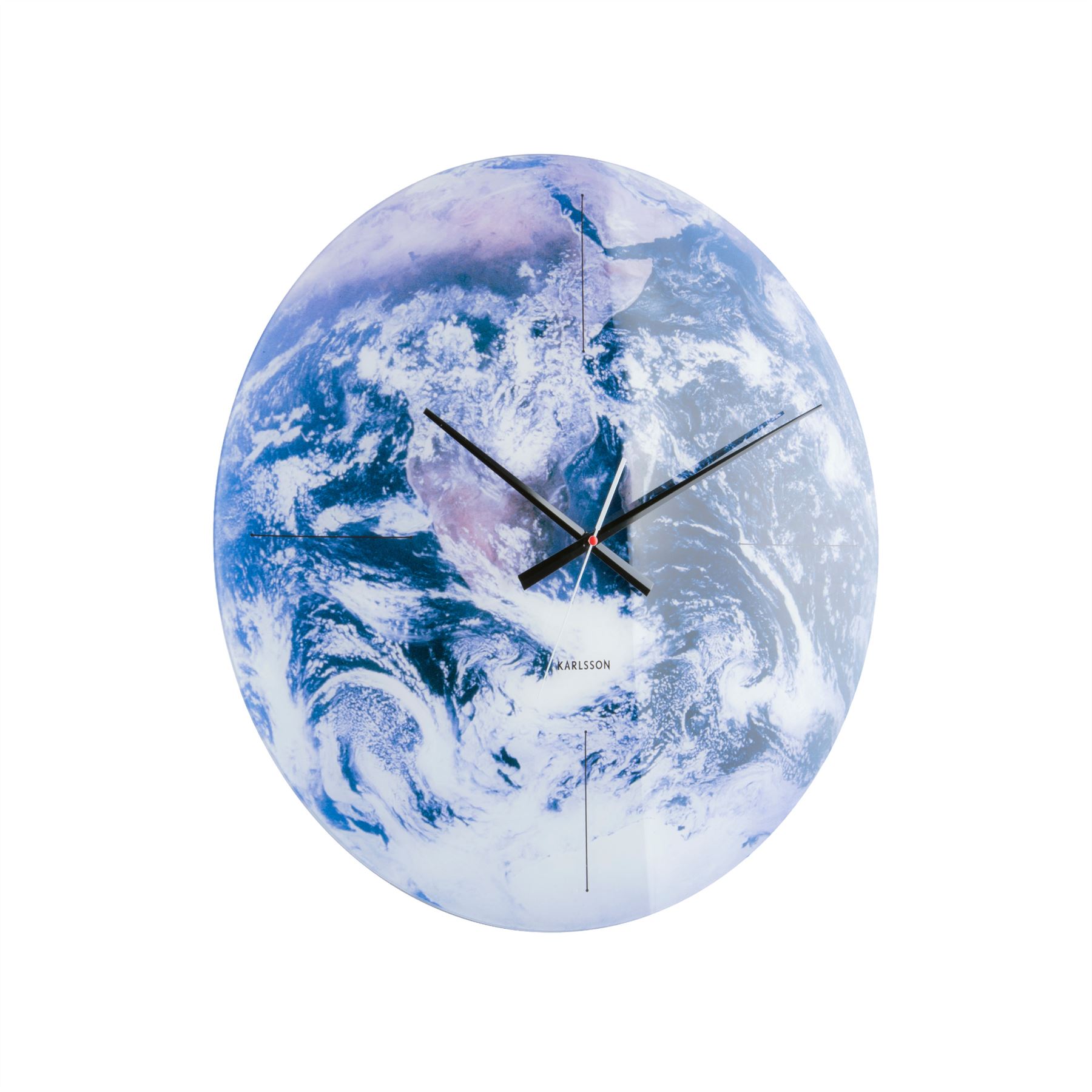 Karlsson Mars / Moon / Earth 60cm Glass Wall Clock Extra Large