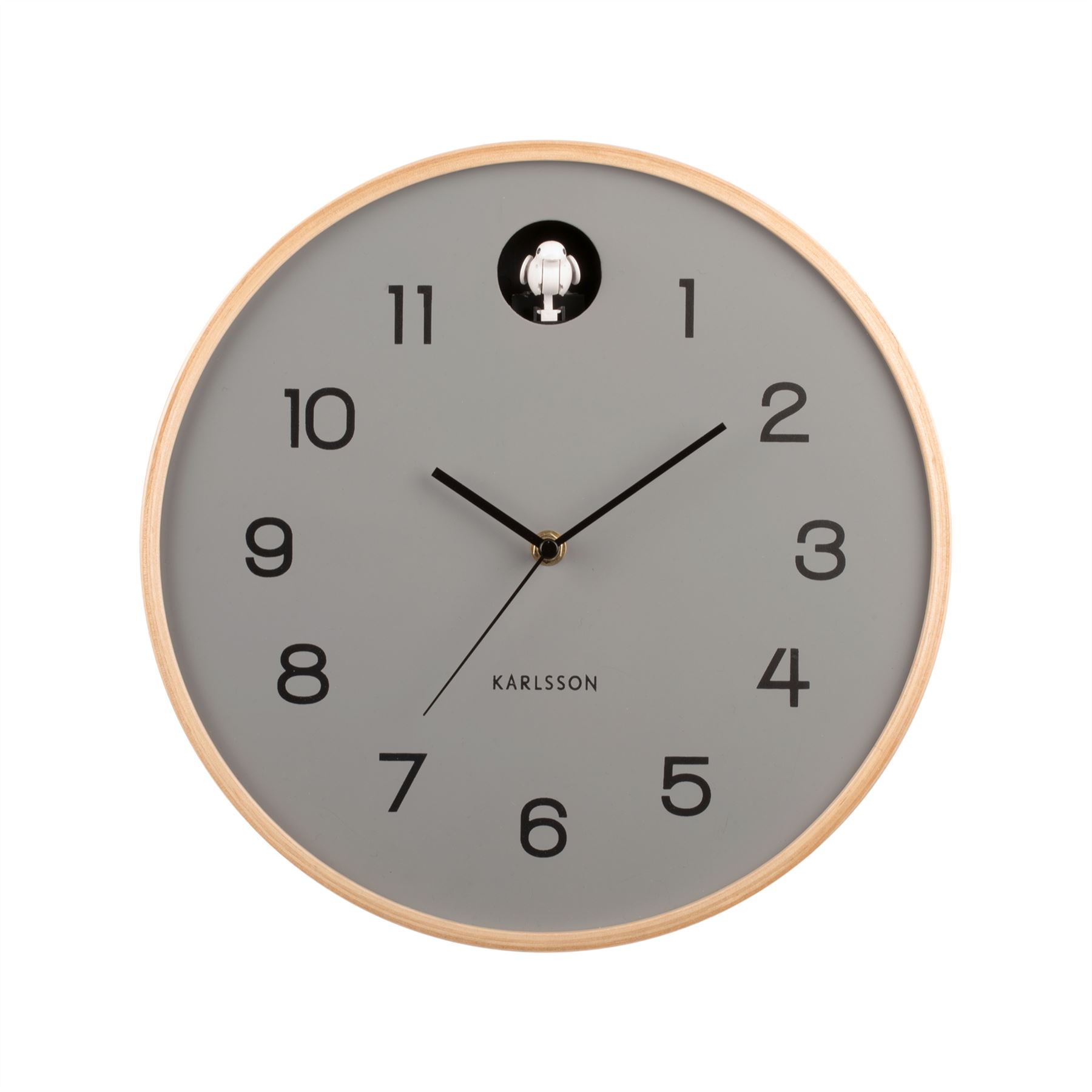 Karlsson Natural Cuckoo 32cm Wall clock Birchwood Frame Battery Powered - Picture 8 of 15