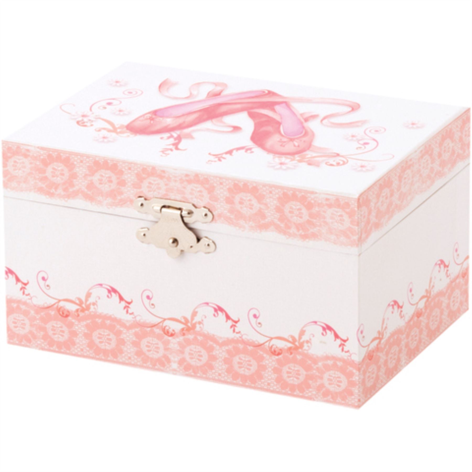 Musical Jewellery Box Mele & Co Ballet Shoe Girls Musical Jewellery Case - Picture 7 of 9