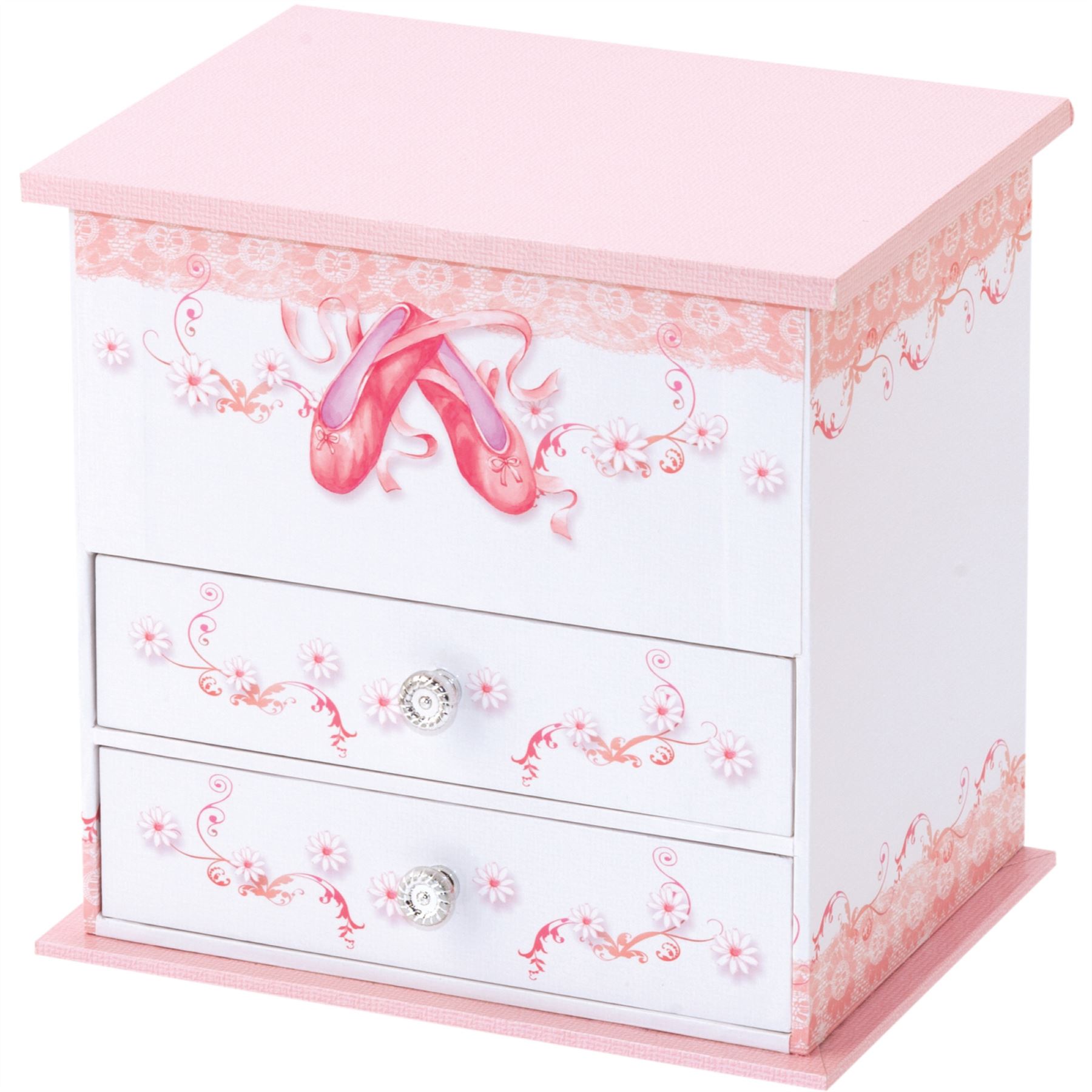 Musical Jewellery Box Mele & Co Ballet Shoe Girls Musical Jewellery Case - Picture 3 of 9