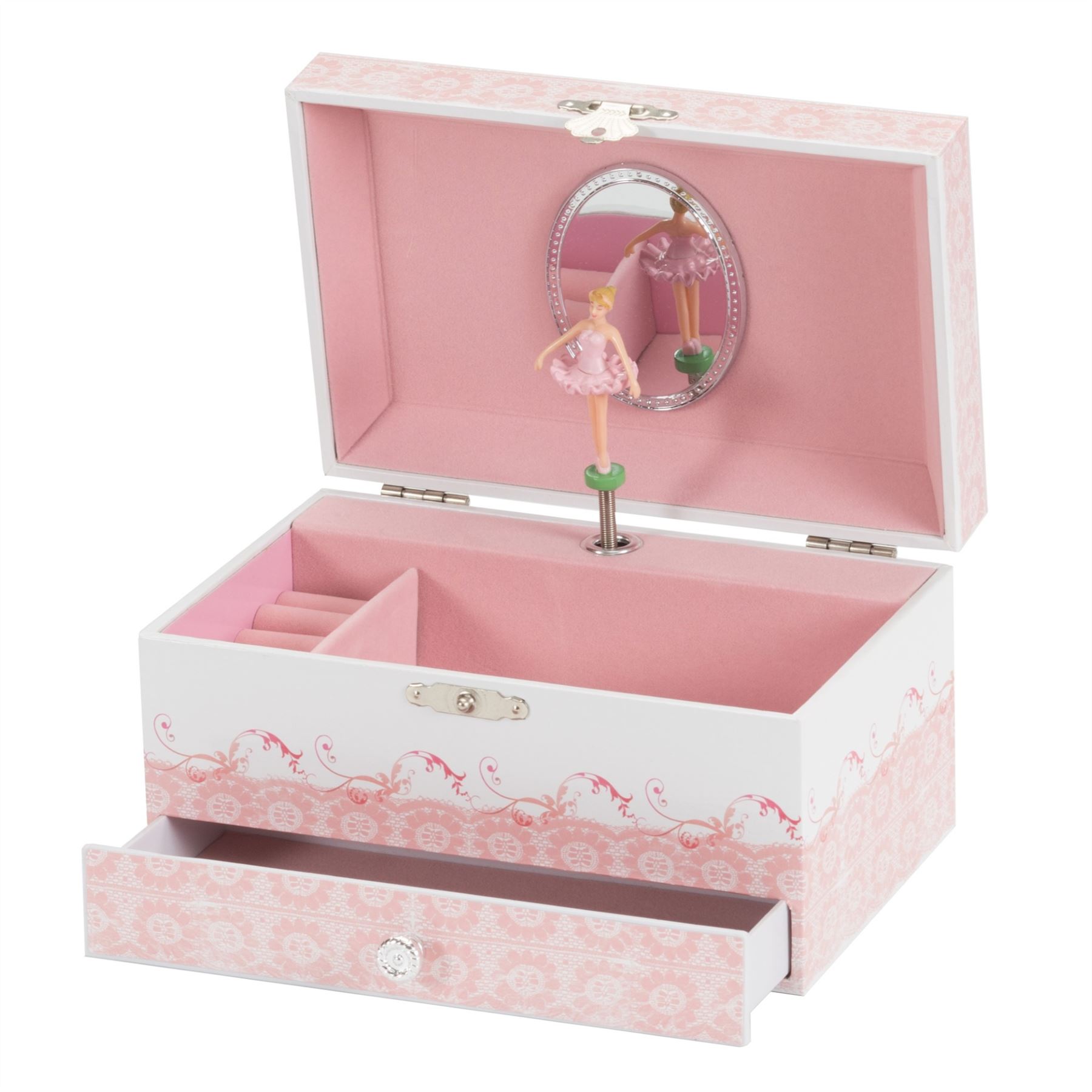 Musical Jewellery Box Mele & Co Ballet Shoe Girls Musical Jewellery Case - Picture 8 of 9