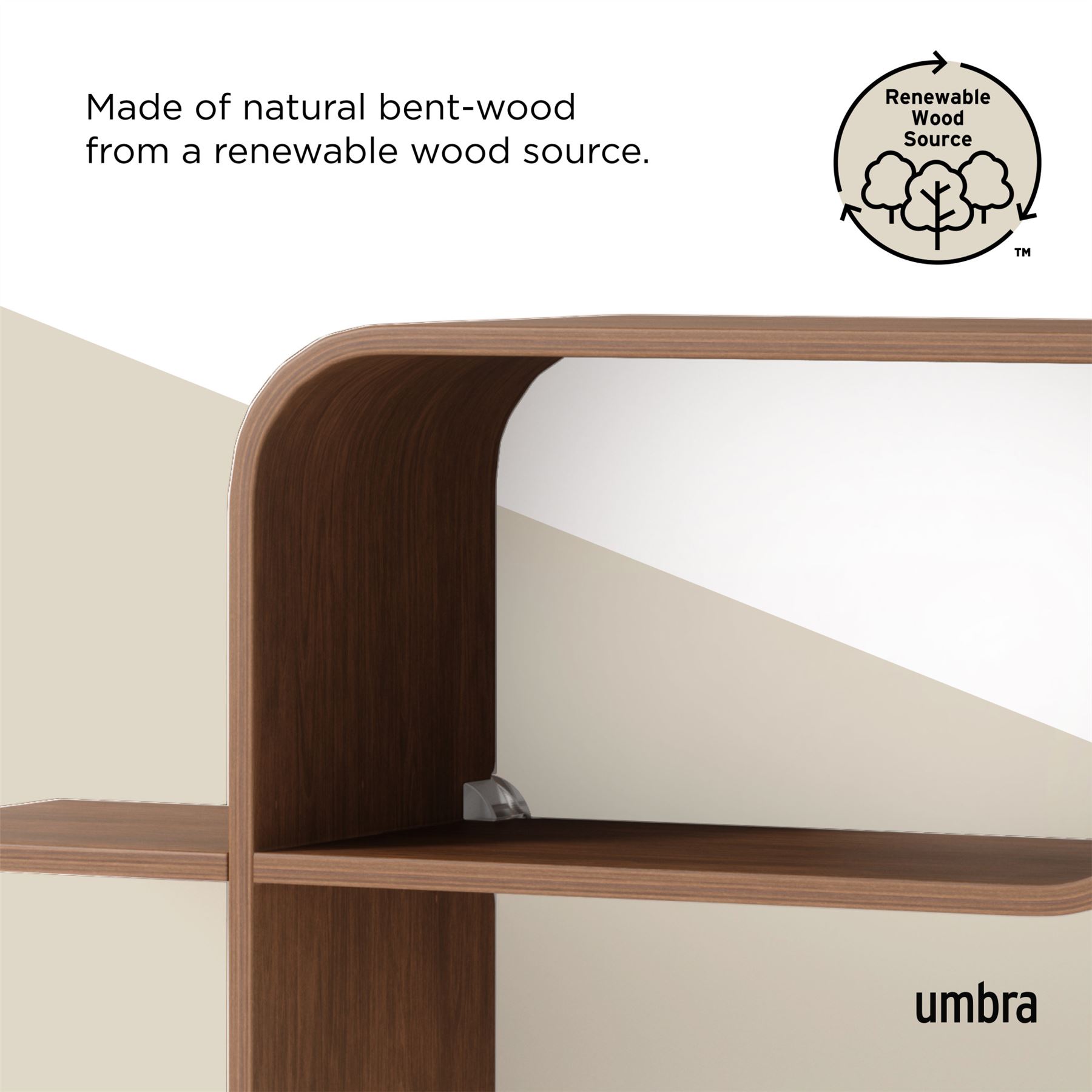 Floating Wall Shelf Umbra Montage Shelf Geometric Wooden Floating Shelf - Picture 16 of 45