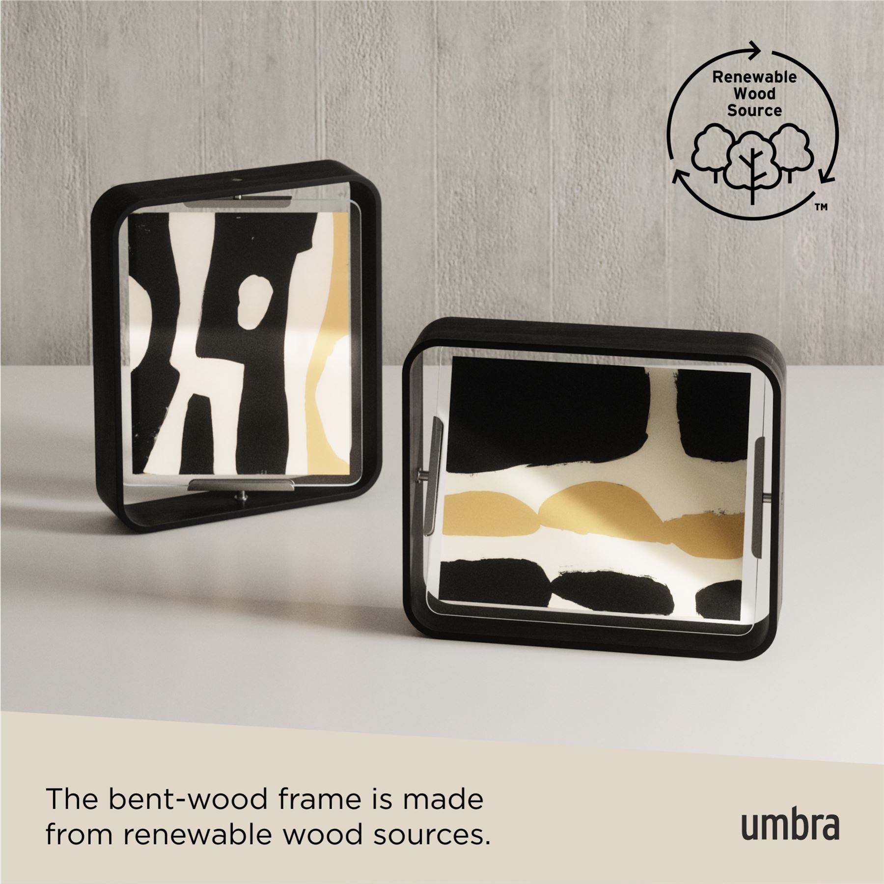 Umbra Bellwood Picture Frame Double Sided Curved Pivoting Picture Frame - Picture 47 of 61