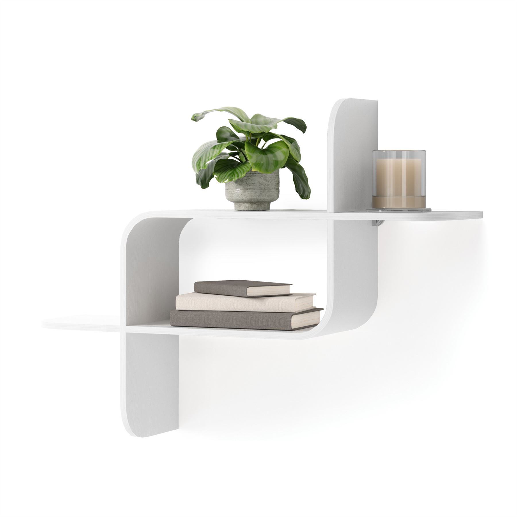 Floating Wall Shelf Umbra Montage Shelf Geometric Wooden Floating Shelf - Picture 35 of 45
