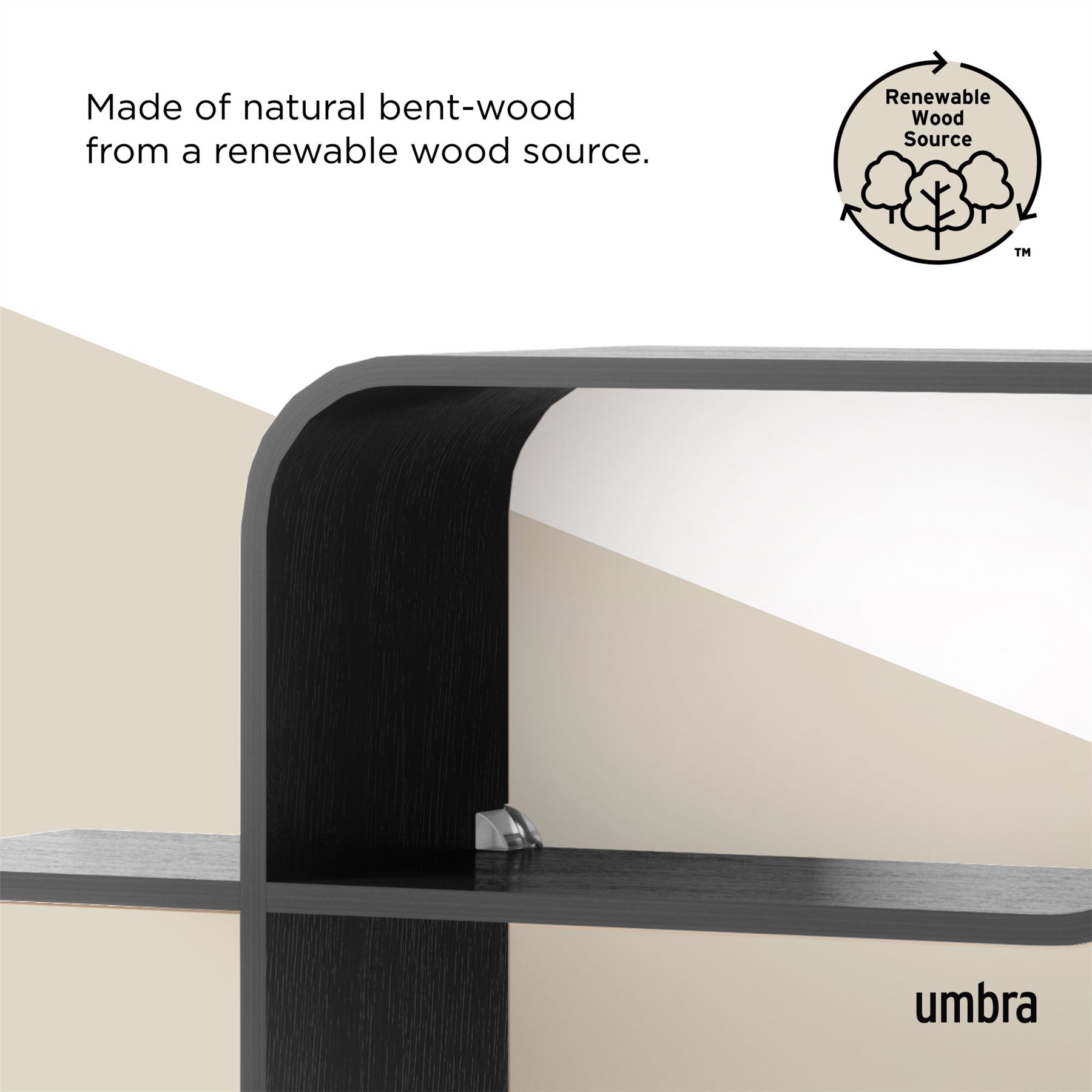 Floating Wall Shelf Umbra Montage Shelf Geometric Wooden Floating Shelf - Picture 6 of 45