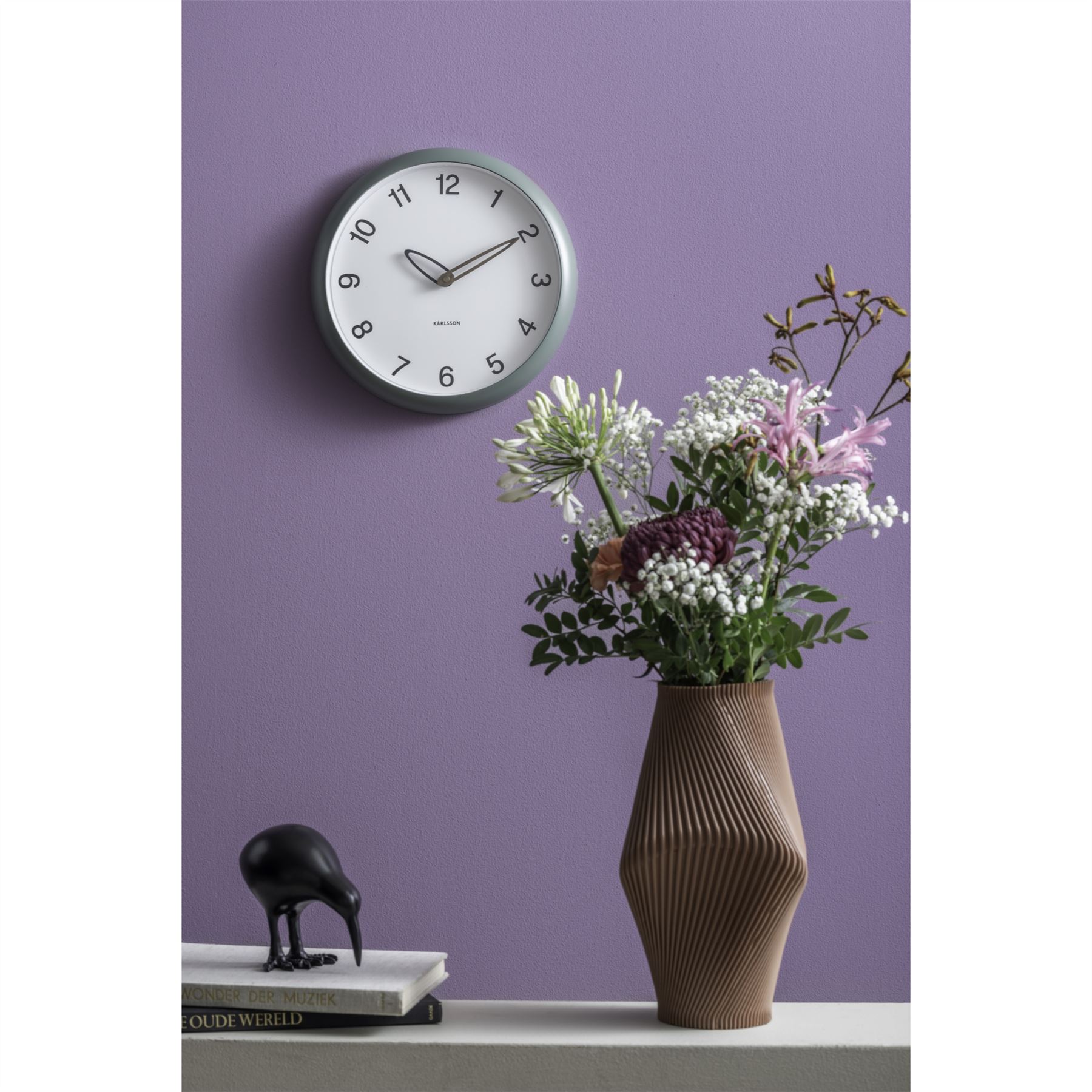 30cm Karlsson Bella Wall Clock Round Silent Non Ticking Wall Clock Home - Picture 20 of 20
