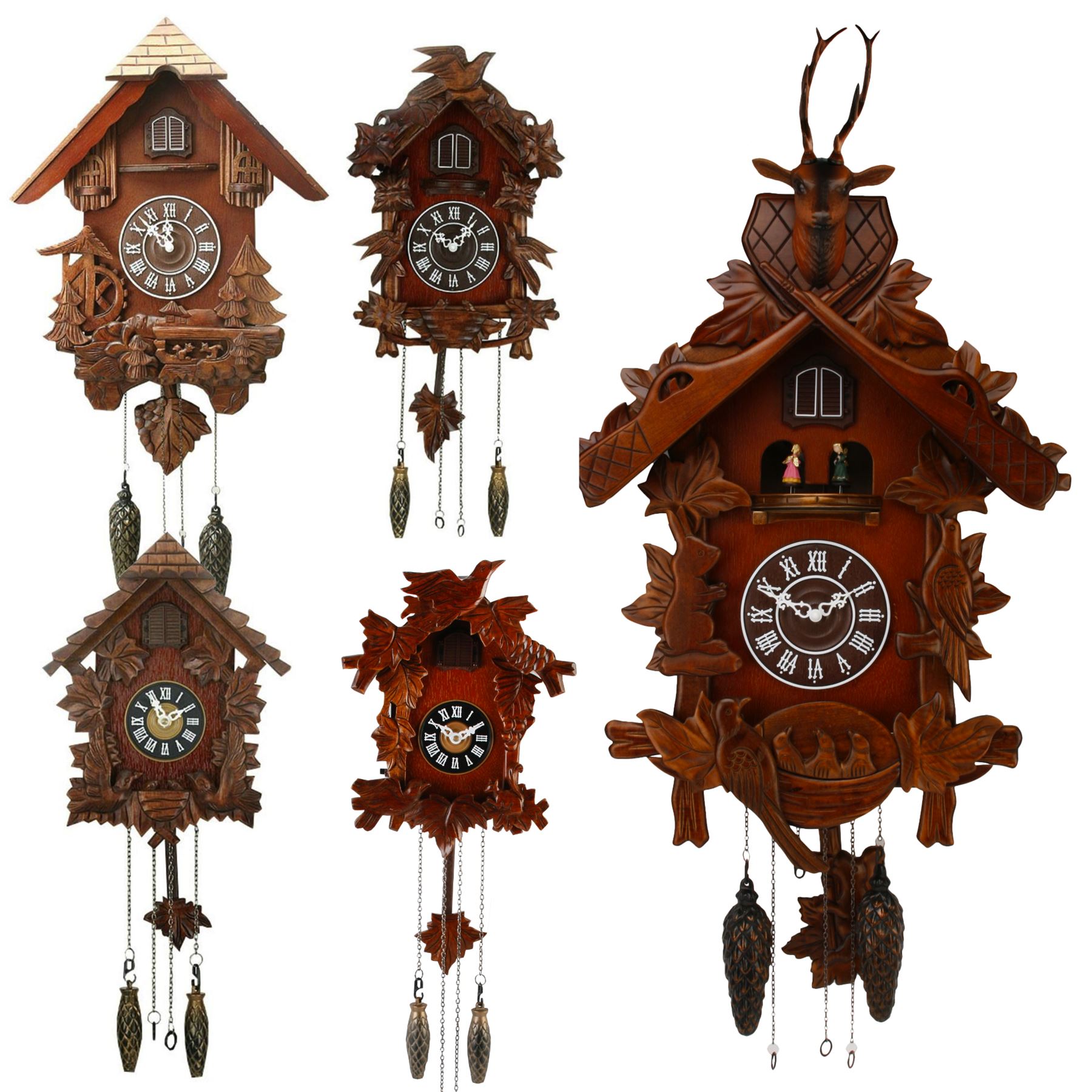 New genuine Black Forest hand carved cuckoo clock pendulum, . 2 OA