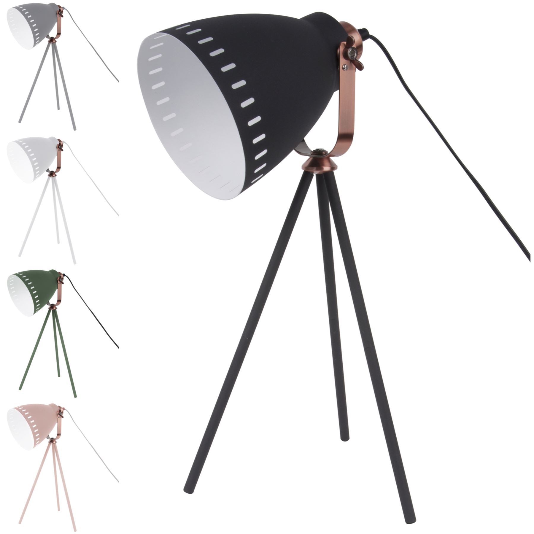 CONTEMPORARY STYLE GREY 3 LEGGED TRIPOD LEITMOTIV MINGLE METAL DESK LAMP LIGHT