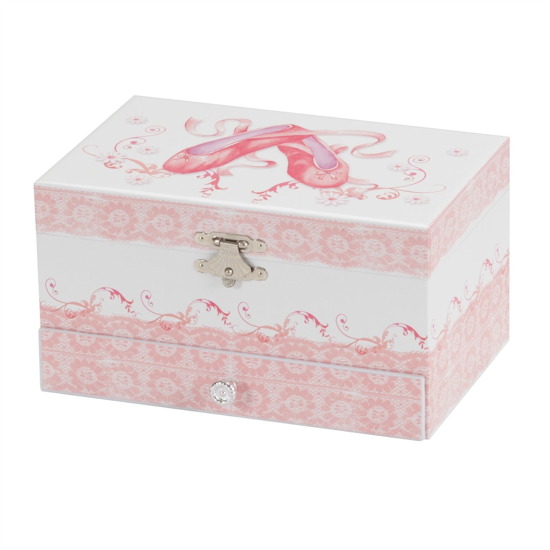 Musical Jewellery Box Mele & Co Ballet Shoe Girls Musical Jewellery Case - Picture 9 of 9