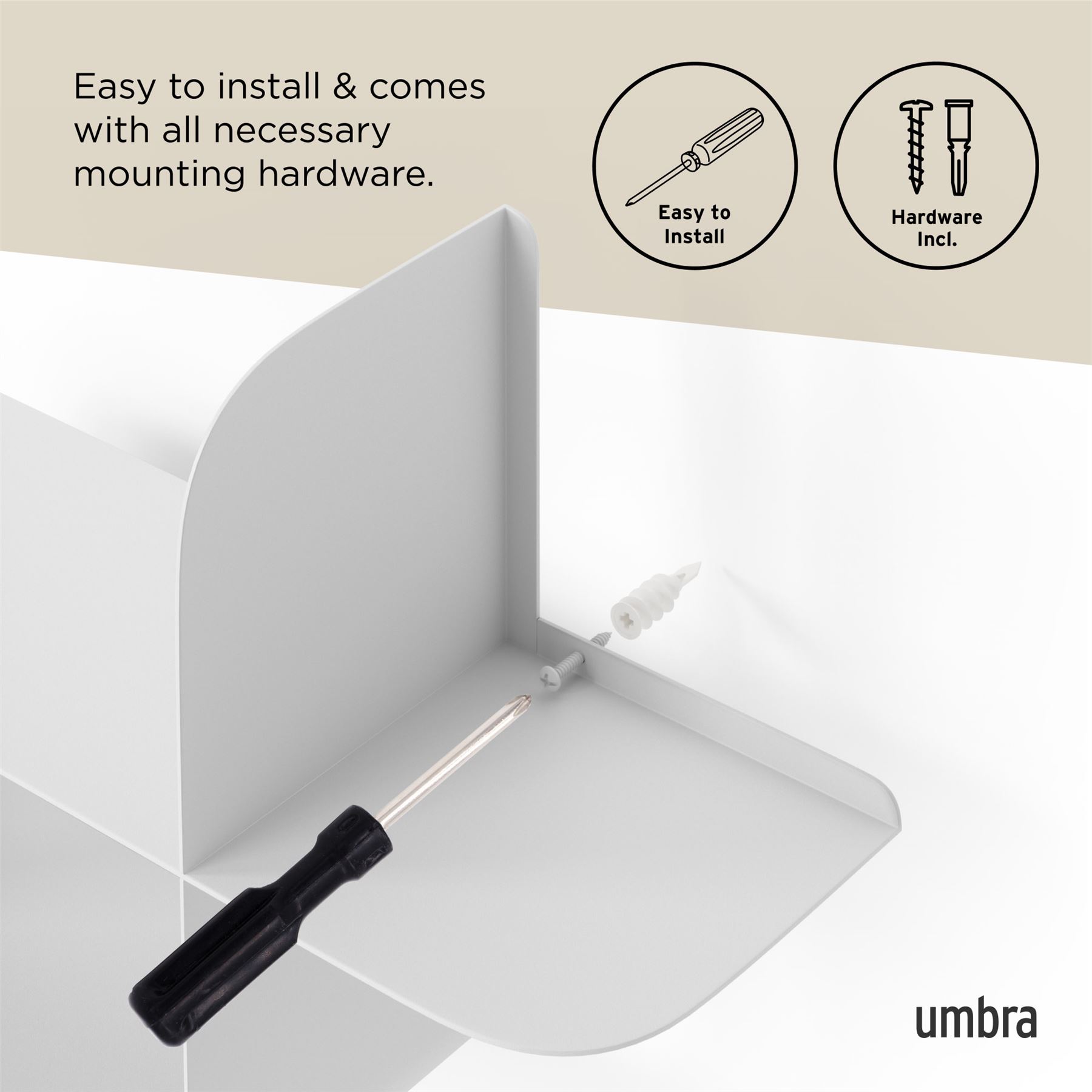 Umbra Montage Metal Shelf 2Pk Display Shelves Geometric Metal Shelves - Picture 17 of 21