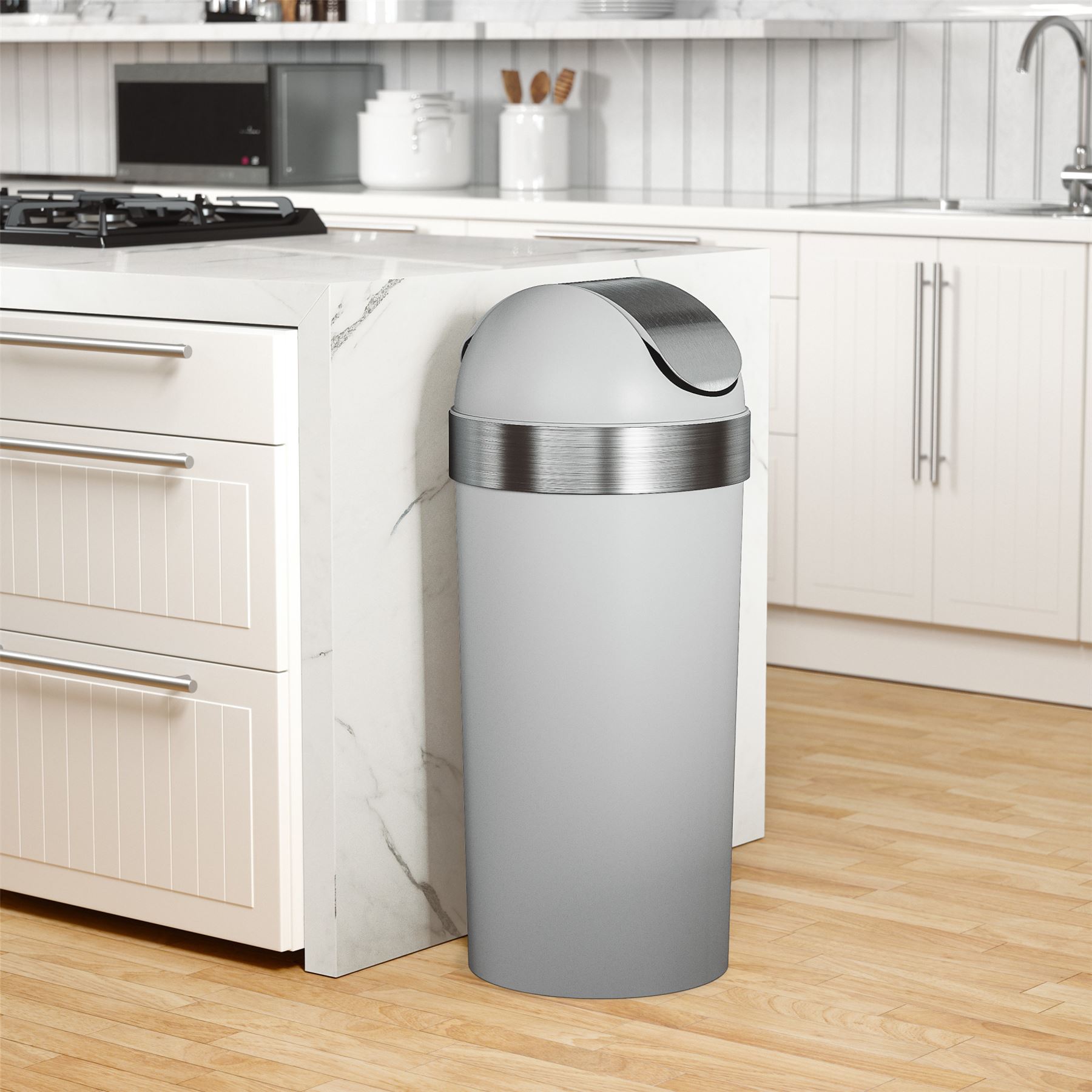 62L Swing Bin Umbra Venti Trash Can Kitchen Waste Swing Bin - Picture 17 of 22