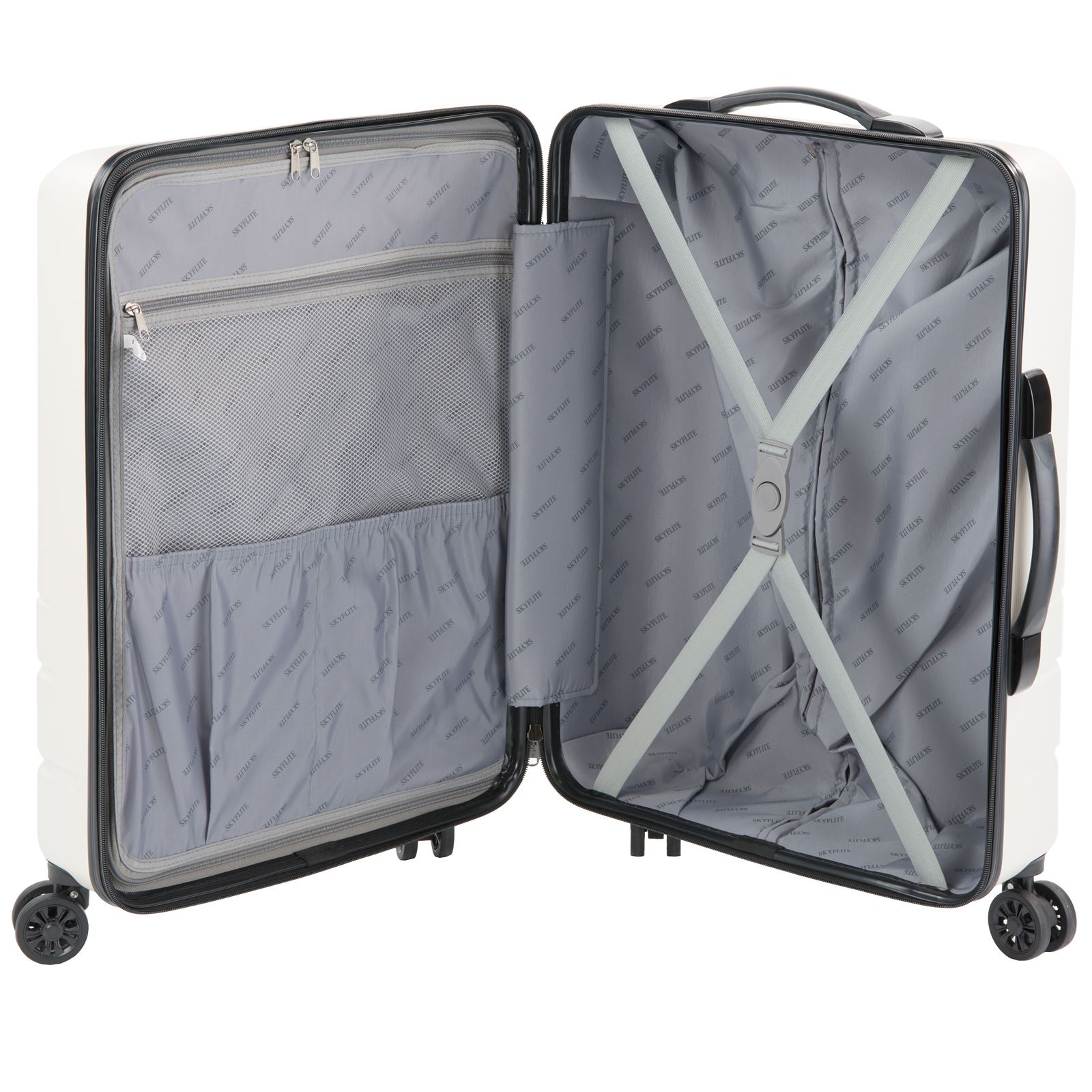 Skyflite Encore 4 Wheel Trolley Case New ABS Suitcase Small Medium