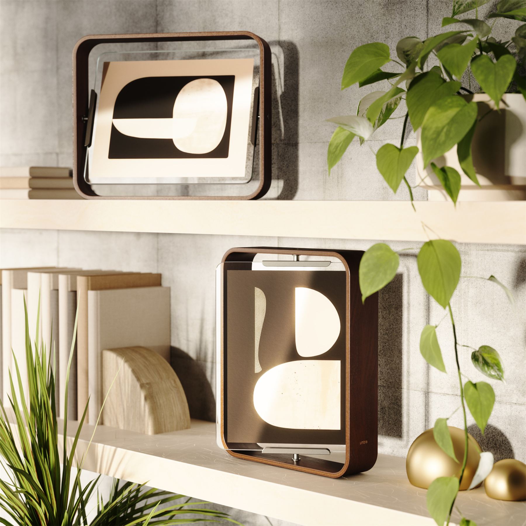 Umbra Bellwood Picture Frame Double Sided Curved Pivoting Picture Frame - Picture 34 of 61