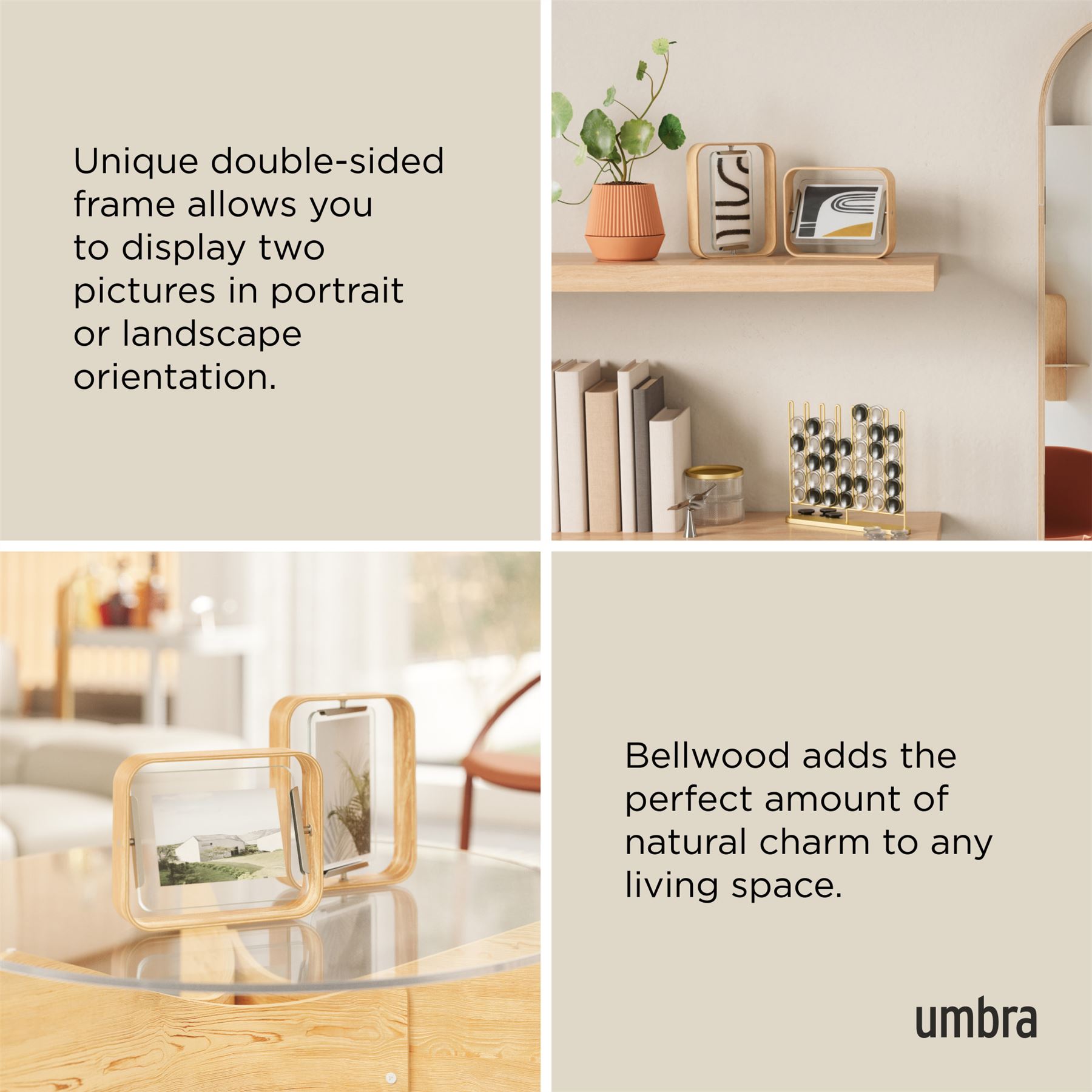 Umbra Bellwood Picture Frame Double Sided Curved Pivoting Picture Frame - Picture 23 of 61
